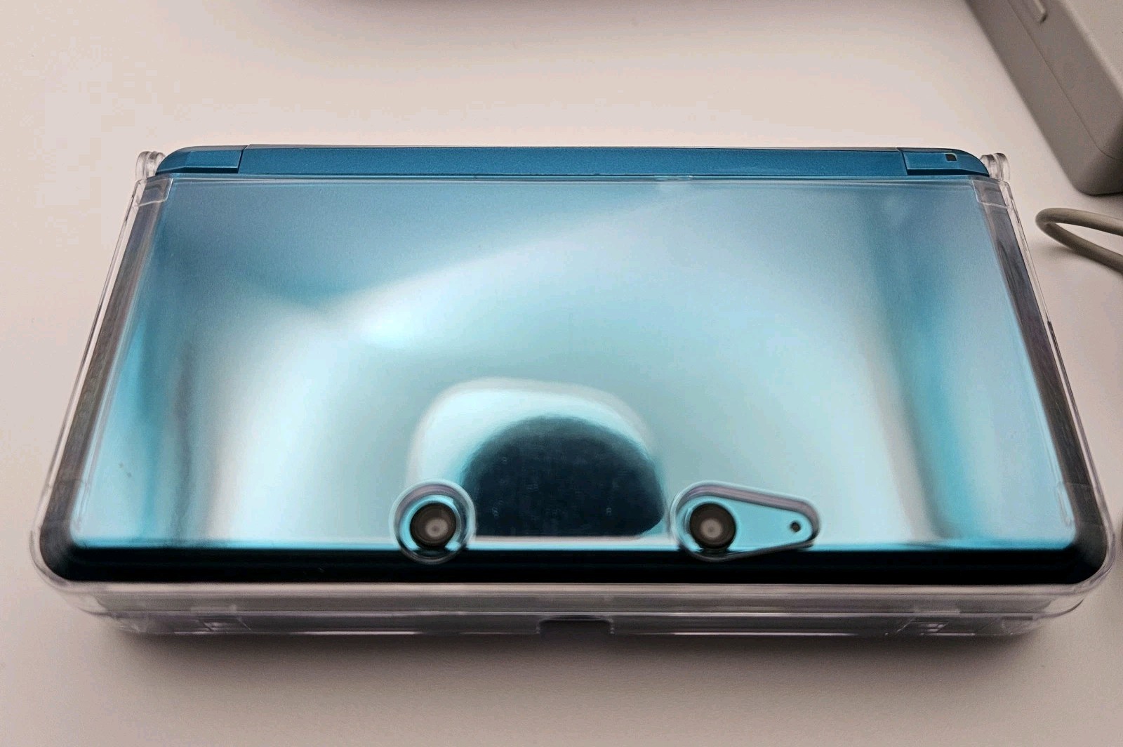 Nintendo 3DS Aqua Blue Kirby Triple Deluxe CTR-001 W/ Extras Case Charger Bundle