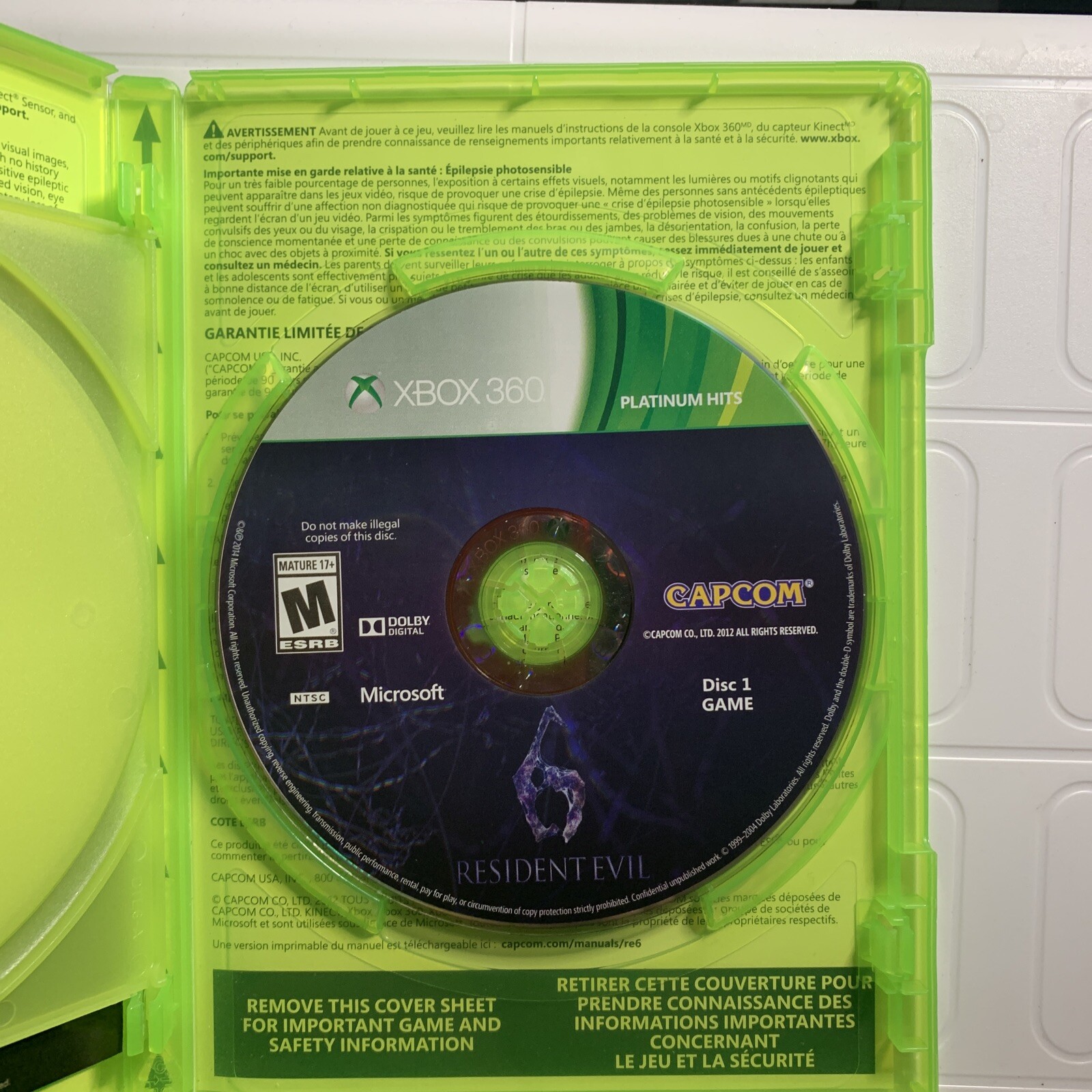 Resident Evil 6 (Microsoft Xbox 360, 2012)