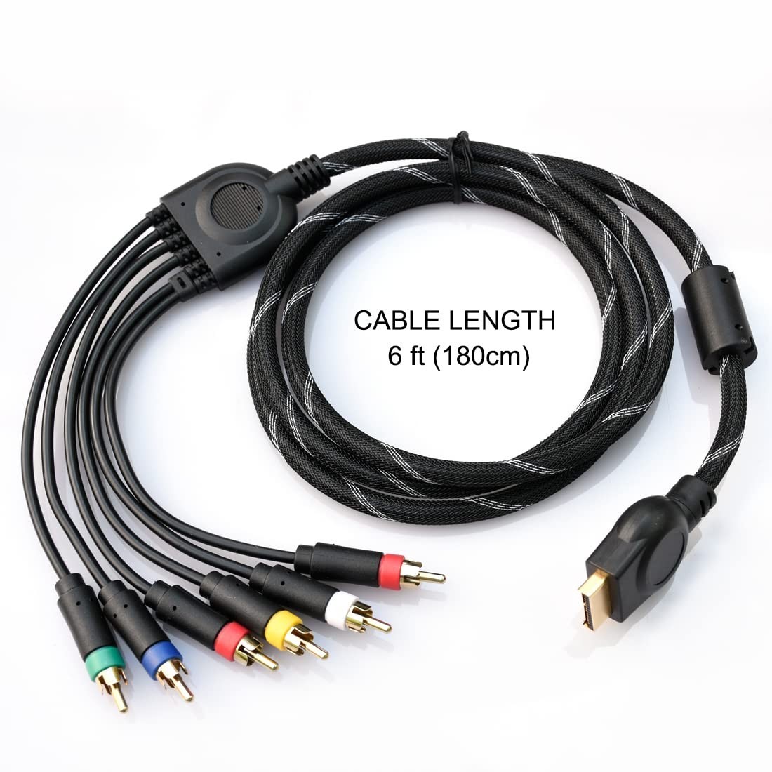 Connect Your PS2/PS3 with Ease – 6FT Component RCA Video Cable for HD Resolution