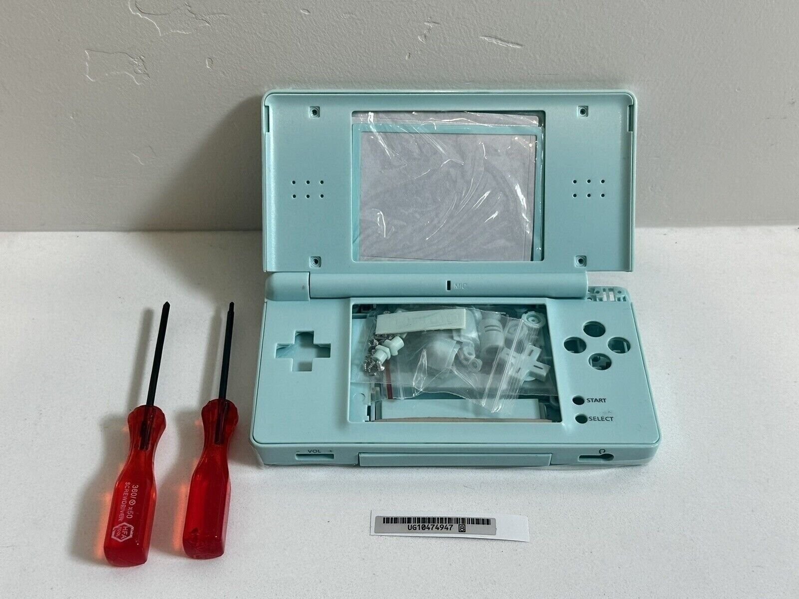 Replacement Housing for Nintendo DS Lite Glass Lens Shell Baby Blue Light Arctic