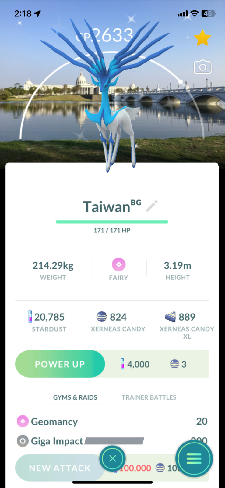 Pokemon🌟Shiny Xerneas Taiwan Background🌟Tra De🌟Go✨Read Describe✨
