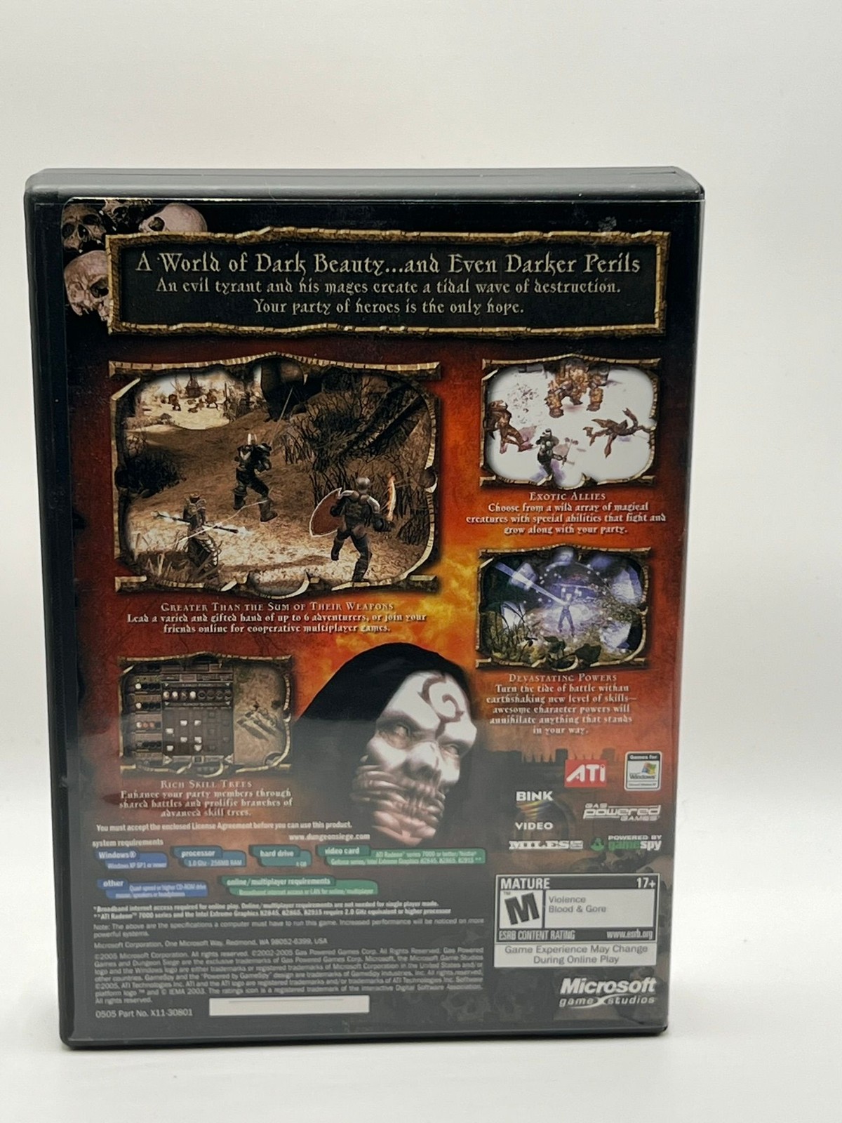 Dungeon Siege II PC Game Microsoft Complete Case Disc Product Key Windows 2005