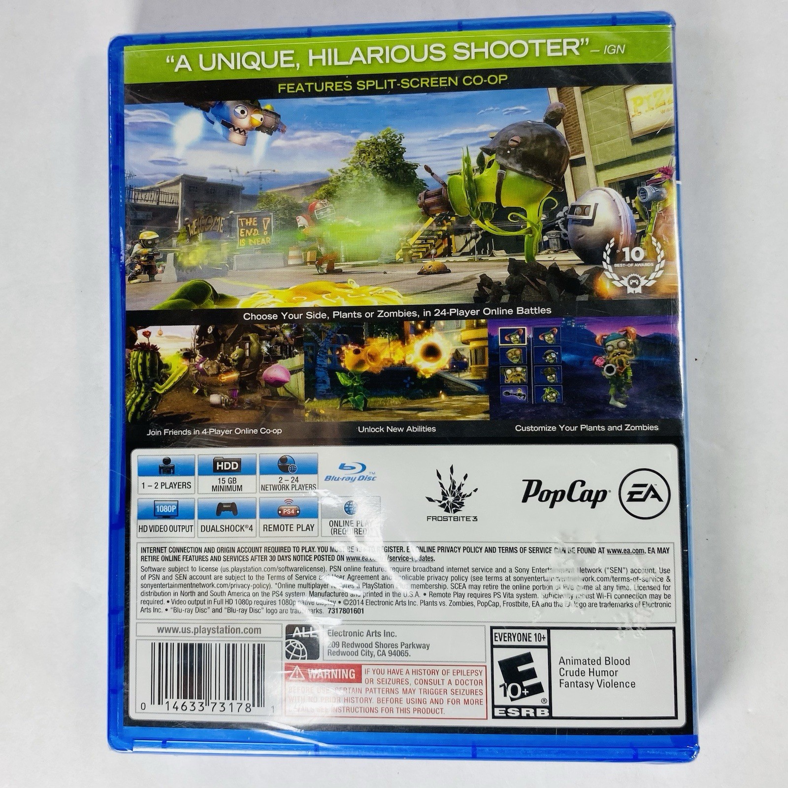 New! Plants vs Zombies: Garden Warfare PlayStation 4 2014 PS4