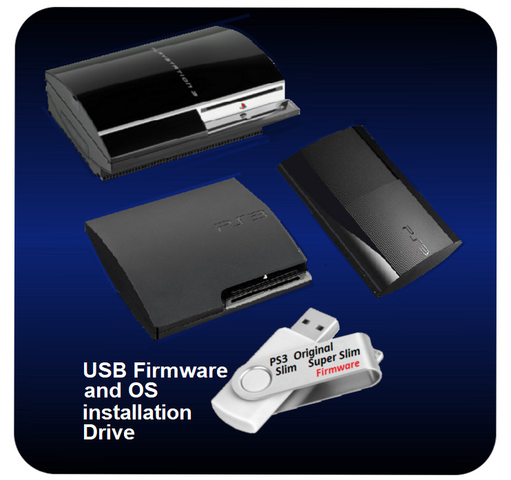 PS3 Original, Slim, Super SIim Internal Hard Drive 500GB w USB Firmware Option