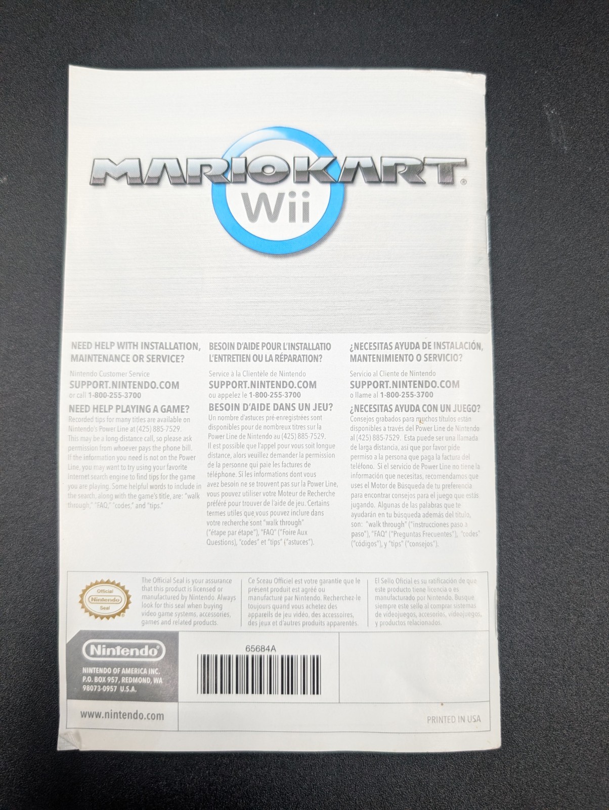 Mario Kart Wii Complete (Nintendo Wii 2008) Bundle With 1 Steering Wheel OEM