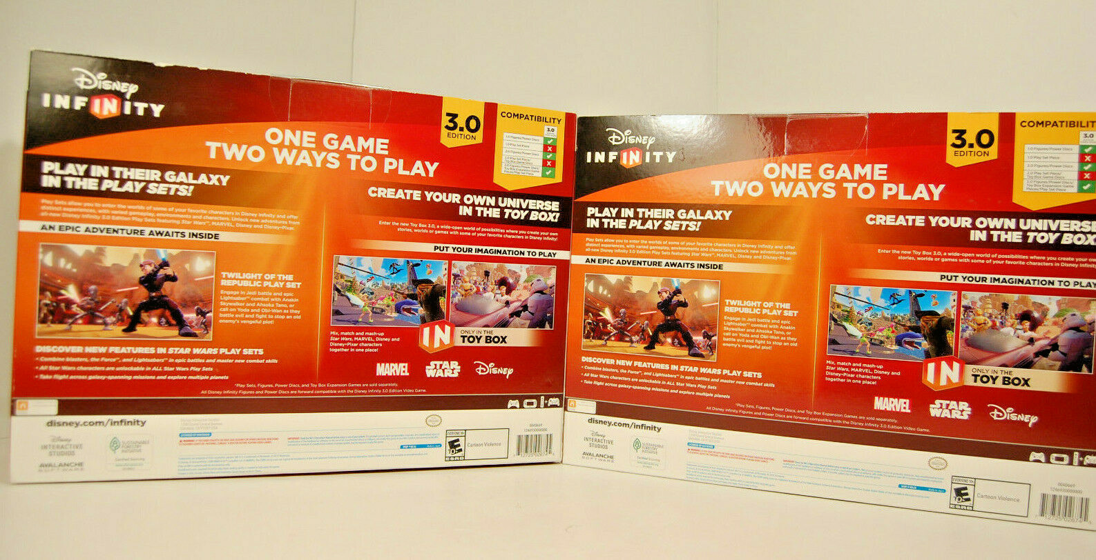 (Lot of 2) Nintendo WII U Disney Infinity STAR WARS 3.0 Starter Pack Game NEW