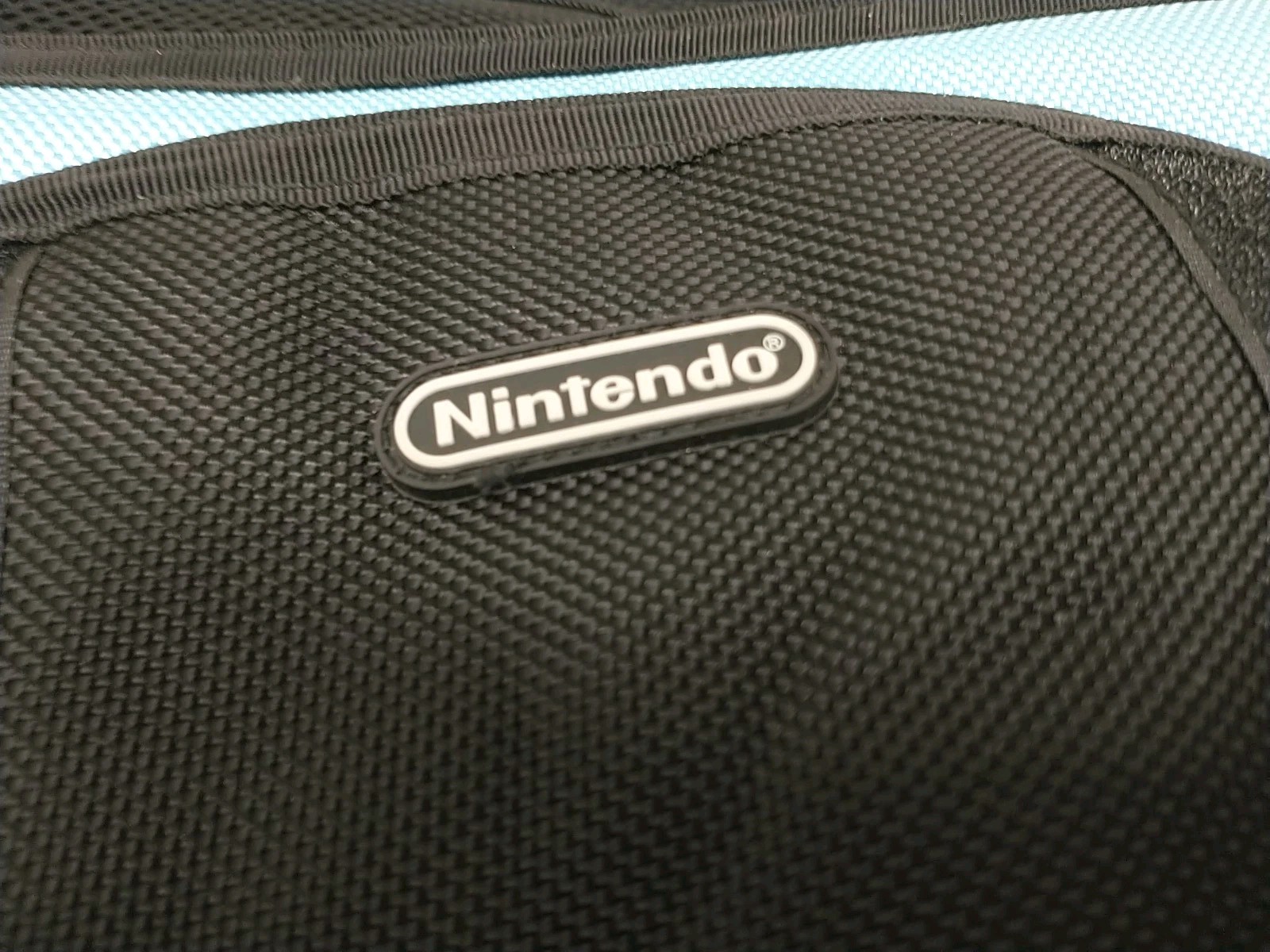 Nintendo Wii Console Travel Messenger Bag Black Grey Blue Shoulder Carrying Case