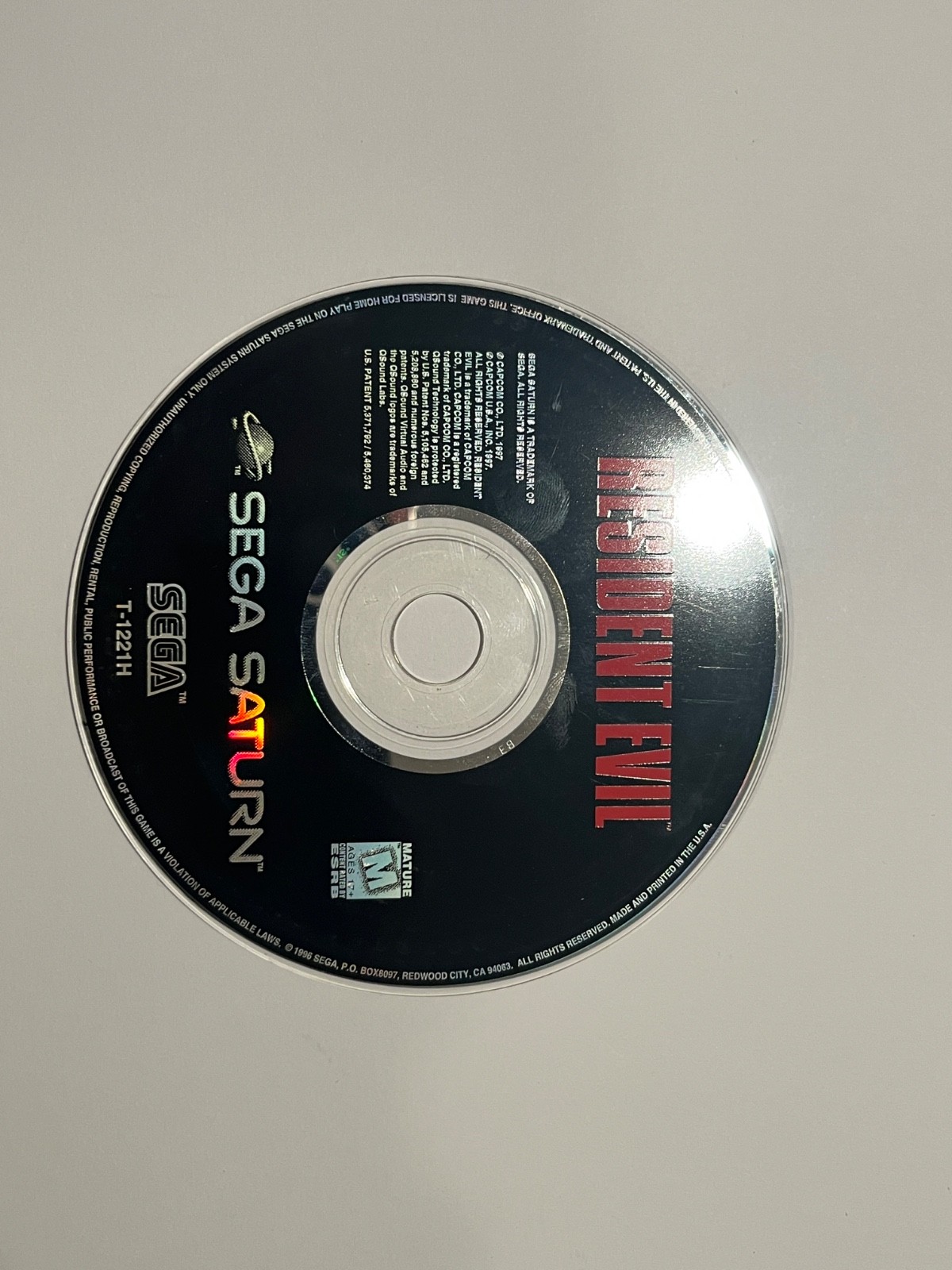 Resident Evil (Sega Saturn, 1997) In reproduction case