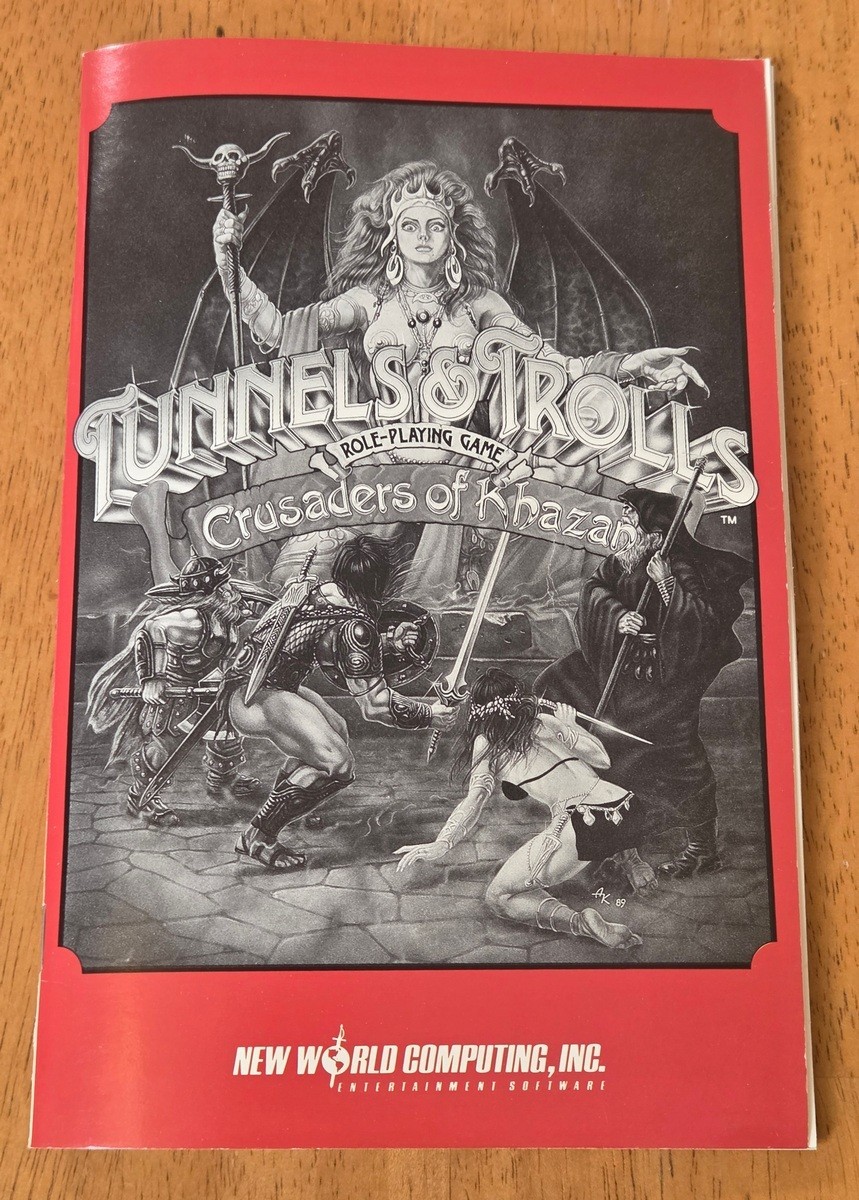 Tunnels Trolls Crusaders Khazan IBM PC Big Box Game 3.5″ Complete CIB 1990 Map