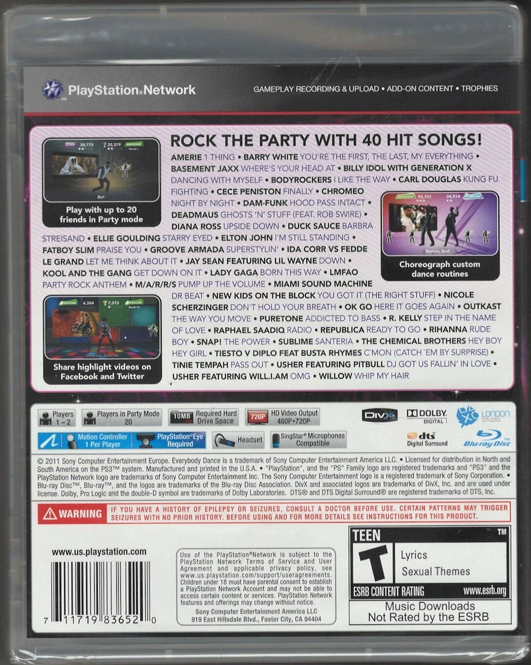 Everybody Dance (PlayStation Move) PS3 (Brand New Factory Sealed US Version) Pla