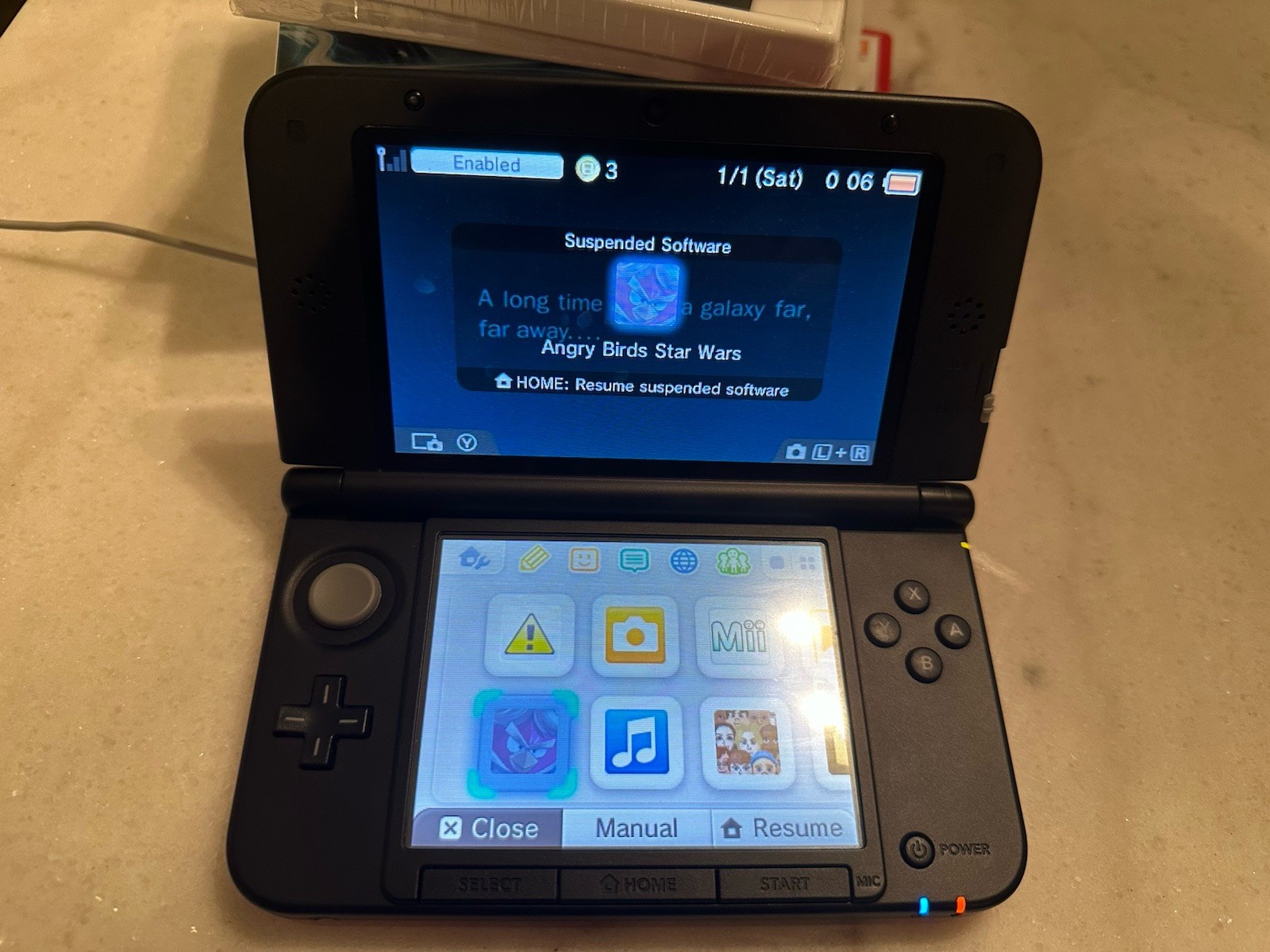 Nintendo 3DS XL Black Handheld System Wi-Fi Capability