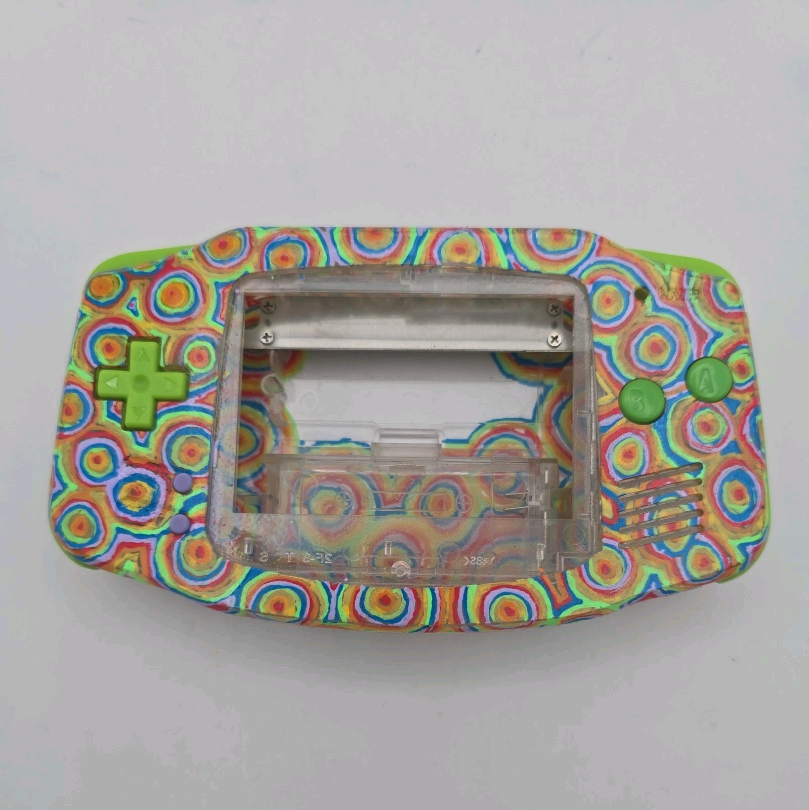 IPS Modified Prestige Shell 4 Game Boy Advance Jawbreaker w/ lime green buttons!