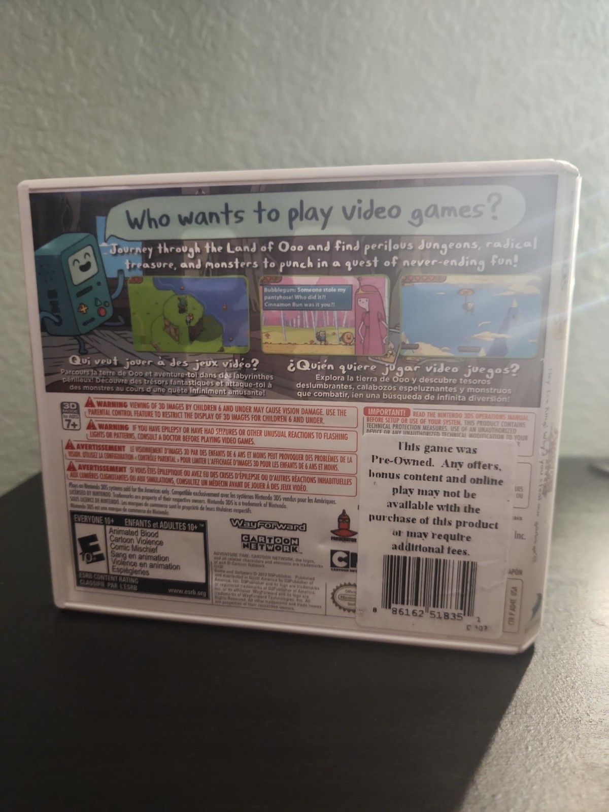 Adventure Time: Hey Ice King Why’d You Steal Our Garbage (Nintendo 3DS, 2012)
