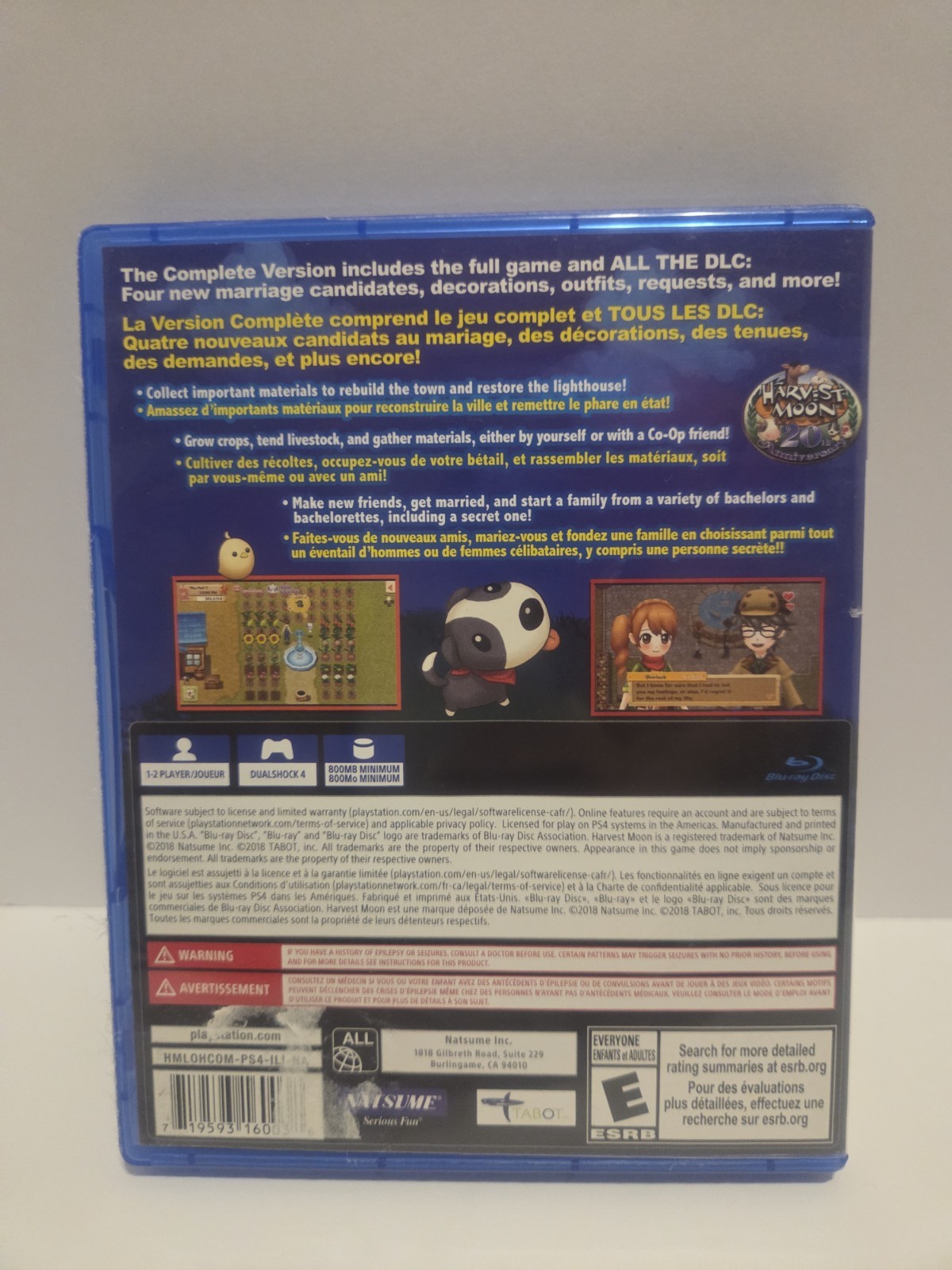 Natsume Harvest Moon Light of Hope Special Complete DLC PS4 NTSC-U/C E 2018