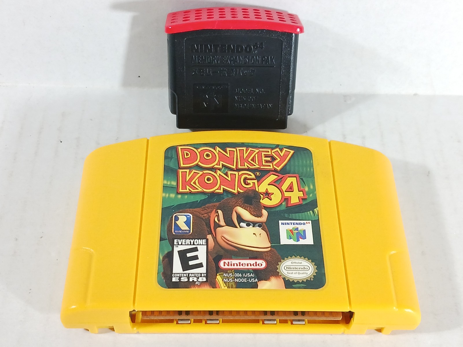 Donkey Kong 64 + Nintendo 64 Expansion Pak Pack Tested OEM Authentic Genuine Set