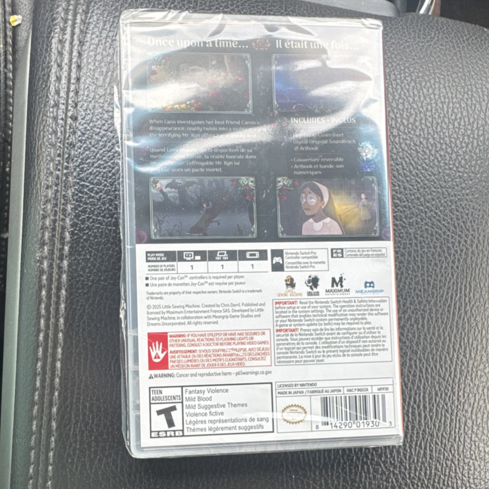 Maximum Entertainment Bye Sweet Carole Nintendo Switch Action Adventure w/ Artb…