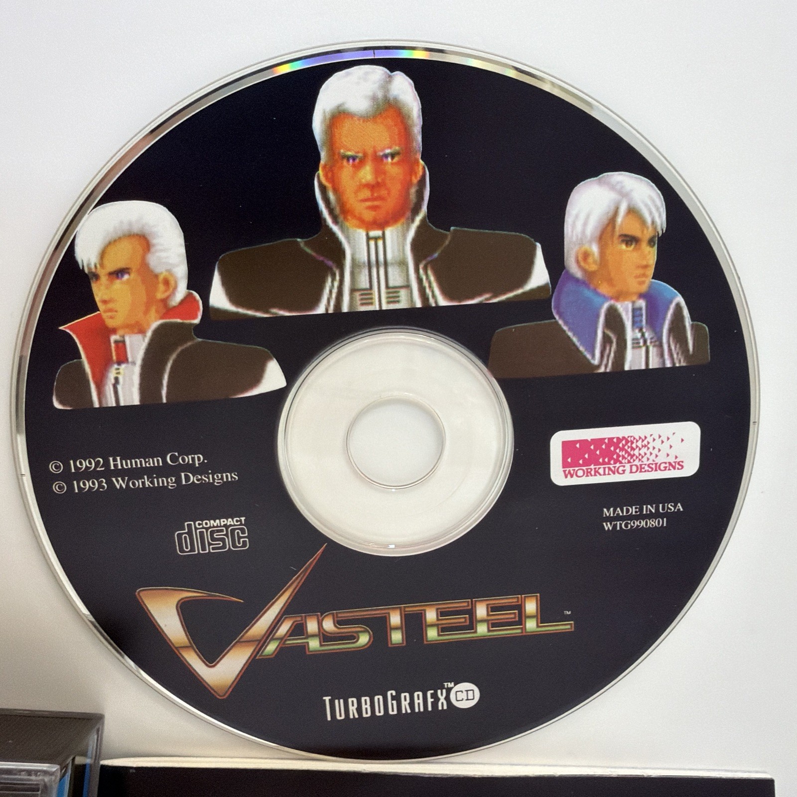 Vasteel TurboGrafx-16 CD PC Engine Tested Complete CIB W/ Map Poster MINT Disc