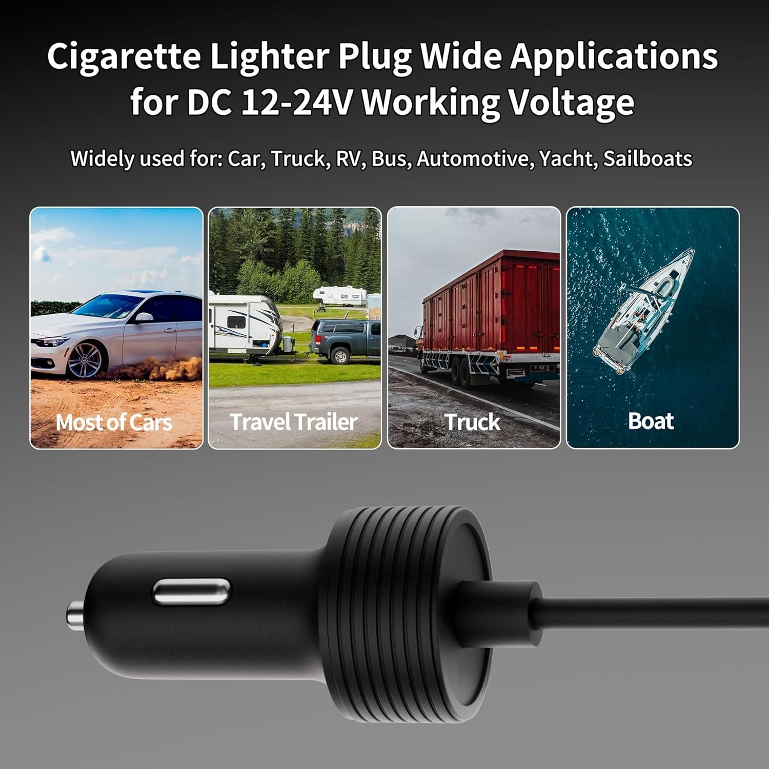 Starlink Gen 3 12V Power Cord Adapter with Car Plug & Voltage Stabilizer