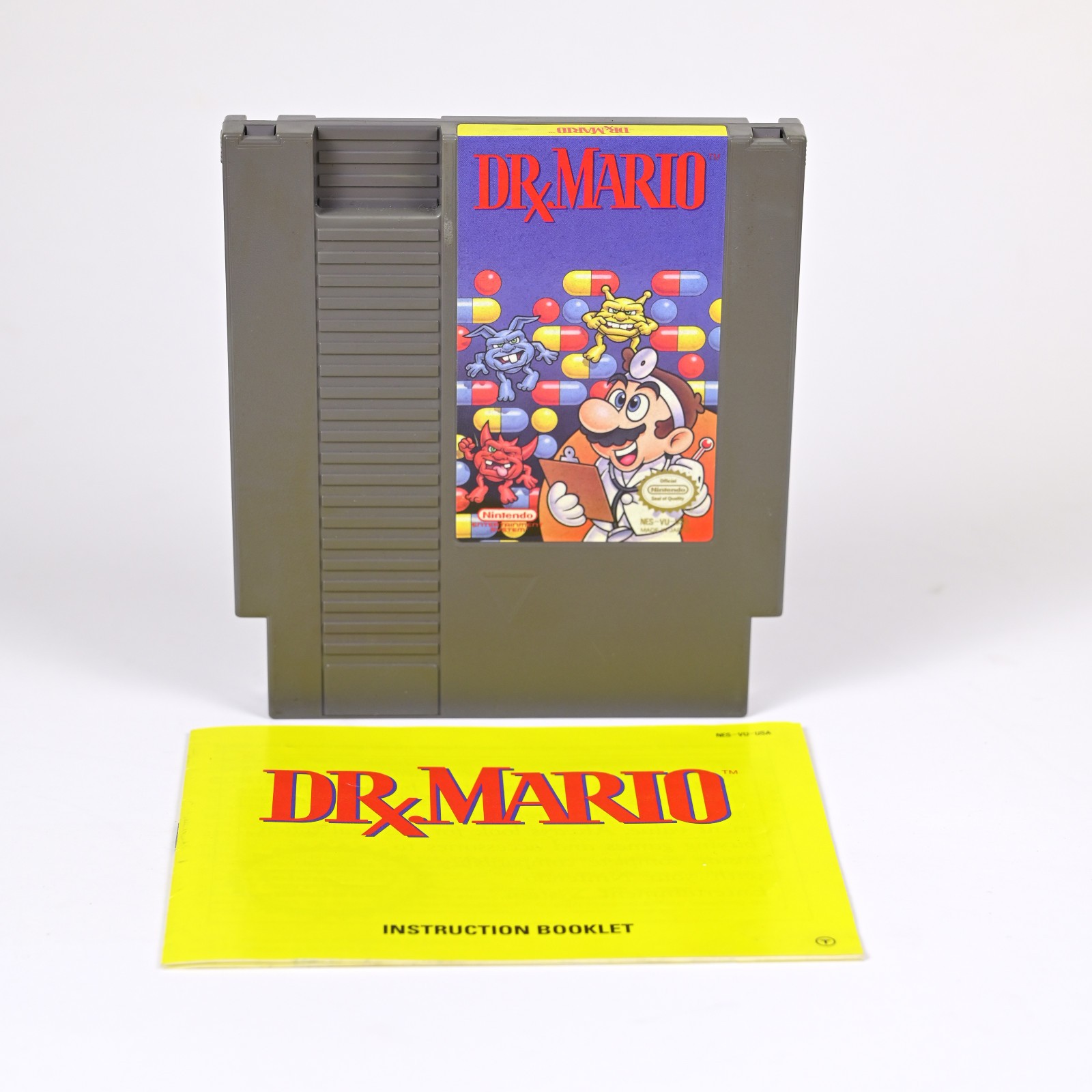 Dr. Mario Game Cartridge with Instruction Booklet Manual NES | Authentic