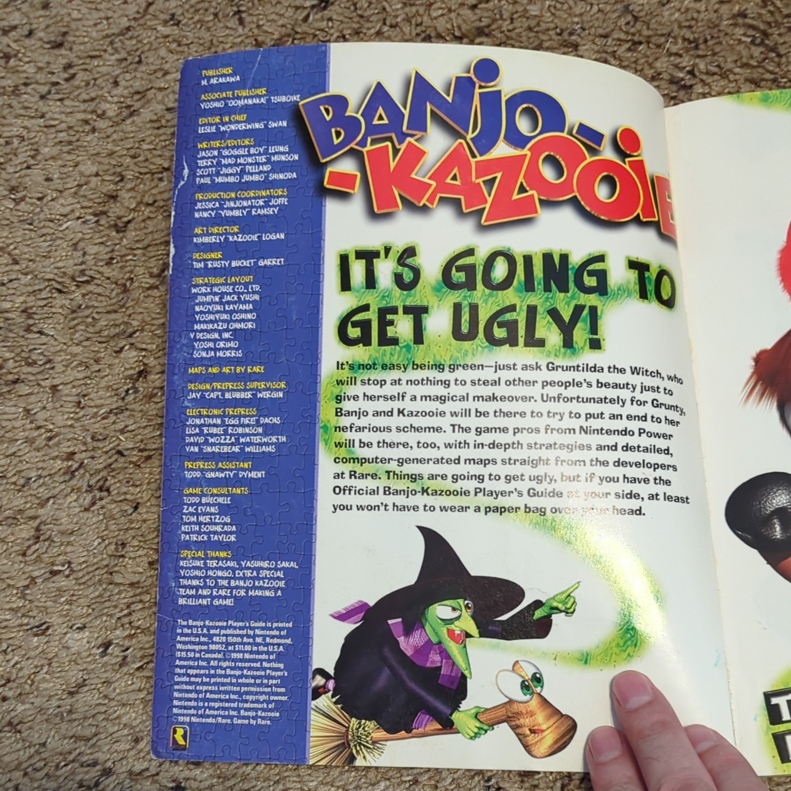 Banjo Kazooie Nintendo 64 N64 Power Player’s Strategy Guide Map