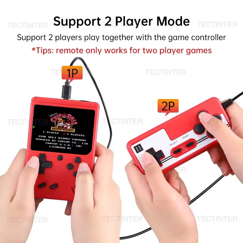 2.4″ Retro Mini Handheld Game Console 8-Bit 500 Built-In Games Kid Gift