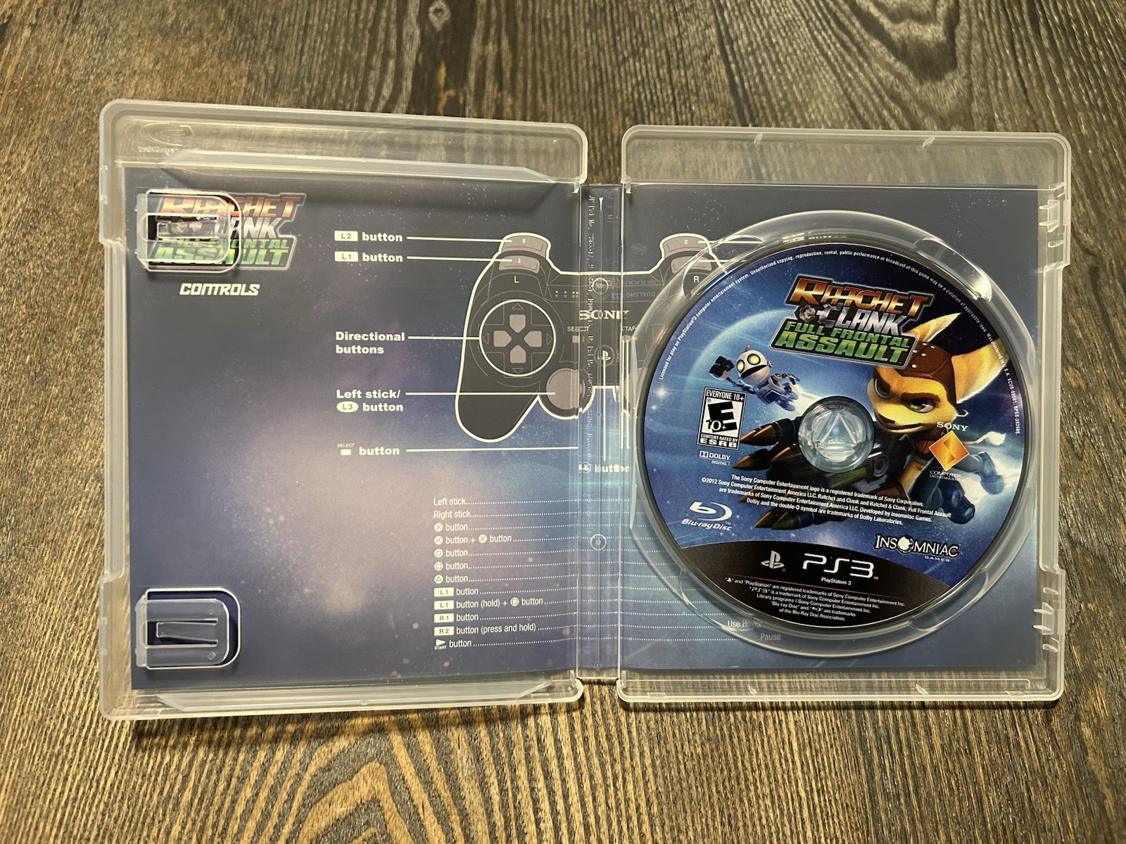 Ratchet & Clank Full Frontal Assault, PS3, Cross Buy, 3-D Compatible, No Manual