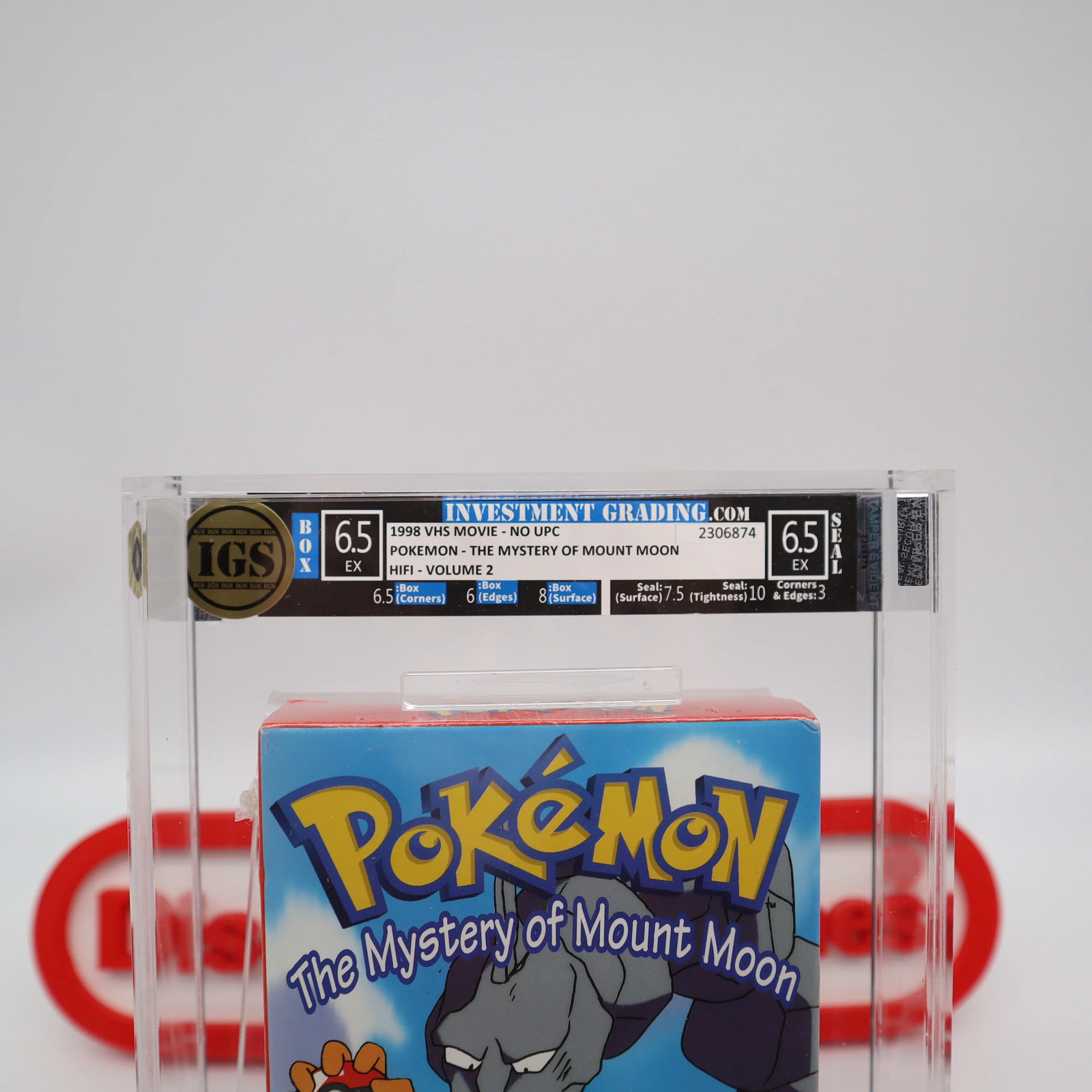 VHS POKEMON: THE MYSTERY OF MOUNT MOON – IGS GRADED 6.5 BOX & 6.5 SEALED – NEW!