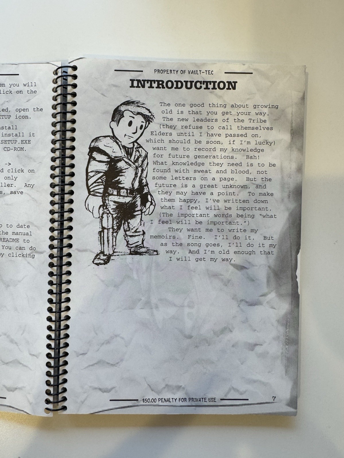 Fallout 2 Manual – Vault-Tec Lab Journal – Spiral Bound – Excellent Condition!