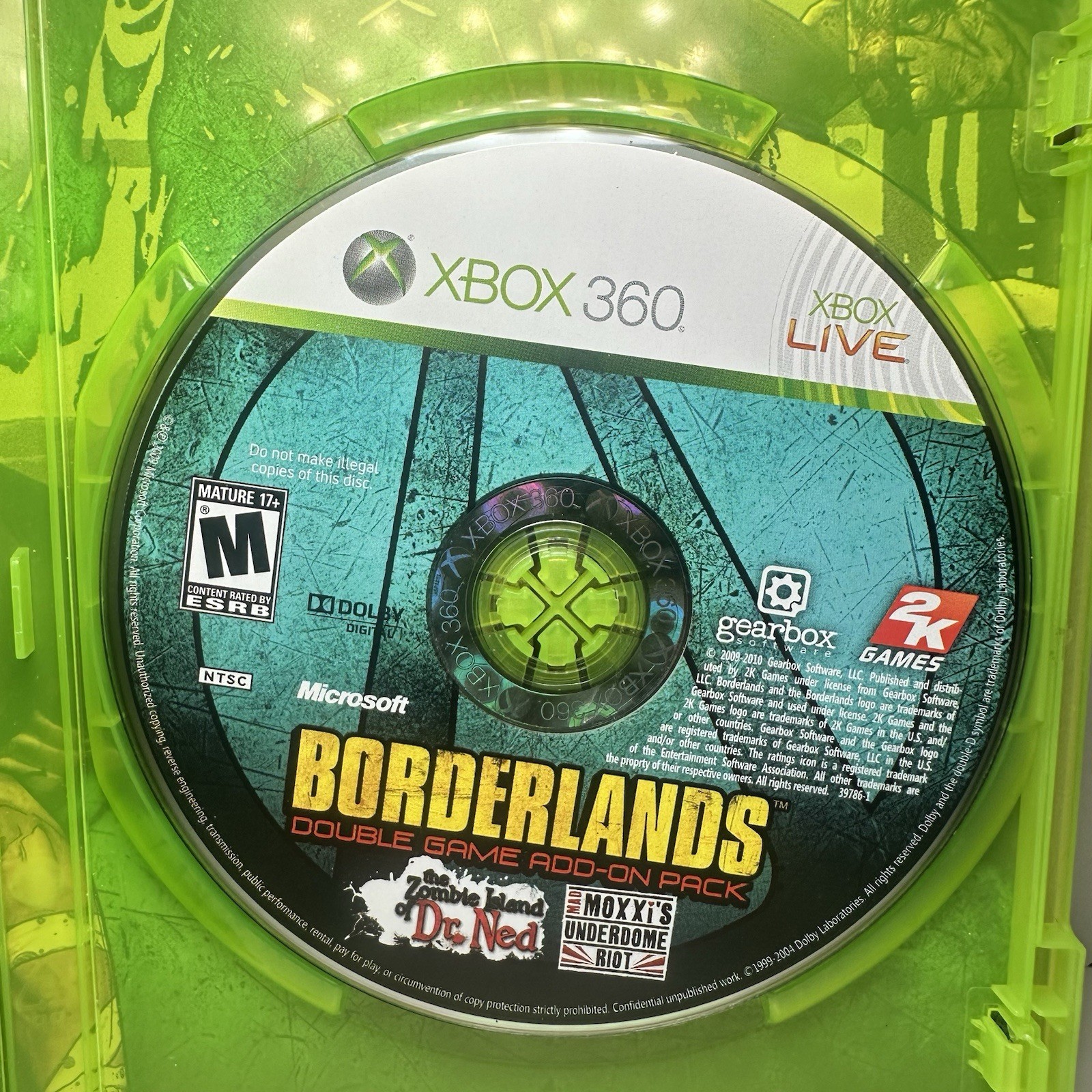 Borderlands Double Game Add-On Pack Zombie Island Mad Moxxi – Xbox 360 Complete