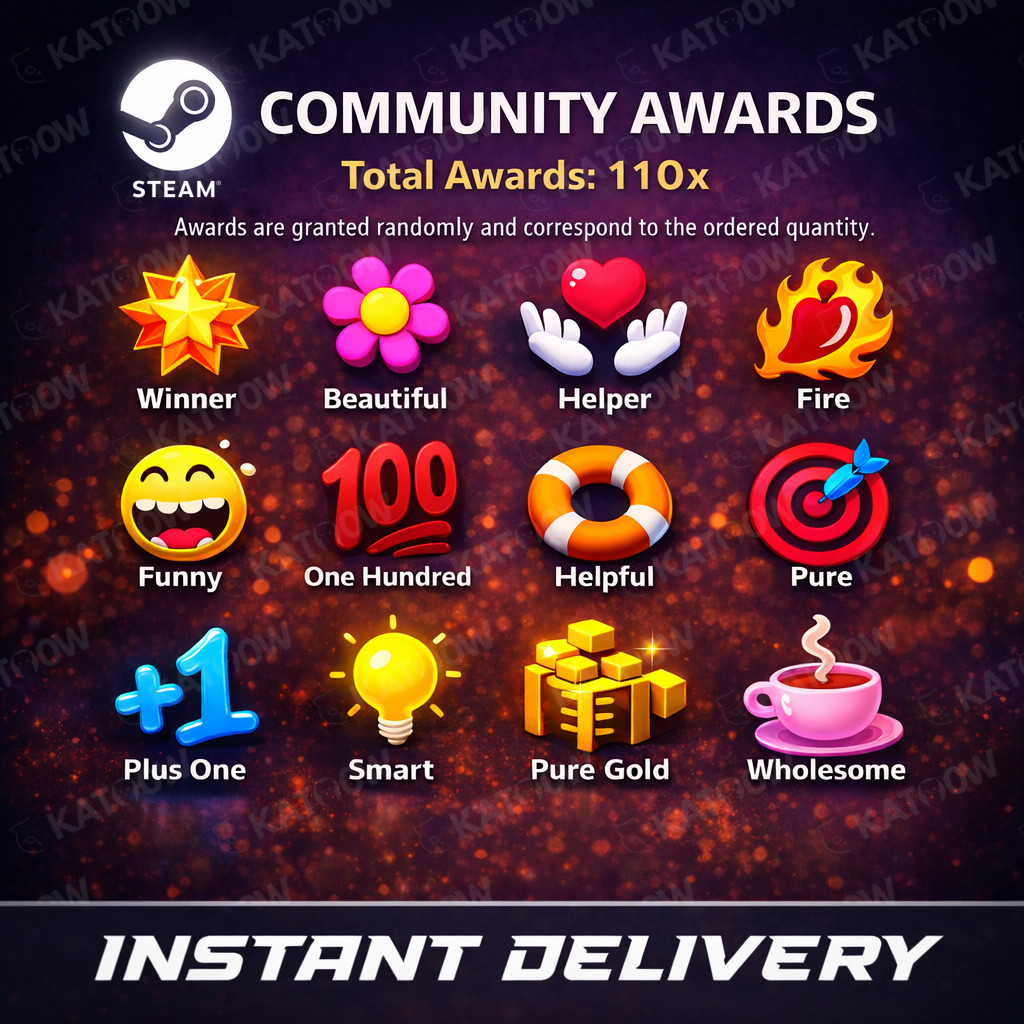 🏅 Steam Community Awards (Quantity 110x) – Profile Award (XP) ⚡Fast Delivery