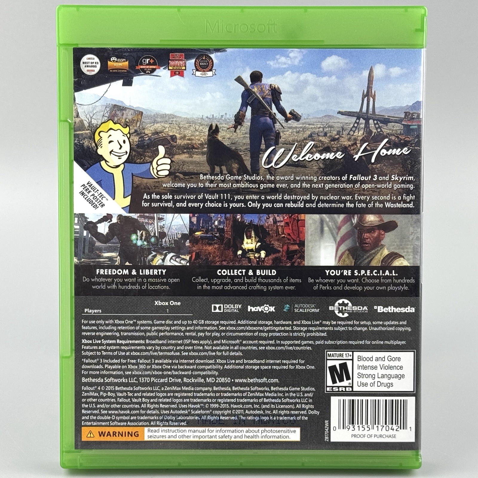 Fallout 4 (Microsoft Xbox One, 2015) CIB Complete, Cleaned & Tested