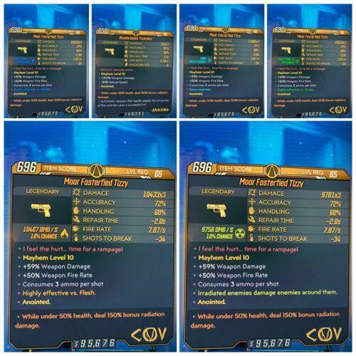 Lvl65 M10 Anointed Fasterfied Tizzy 50/150 URAD DLC5 BUY2,GET1 Borderlands3 Xbox