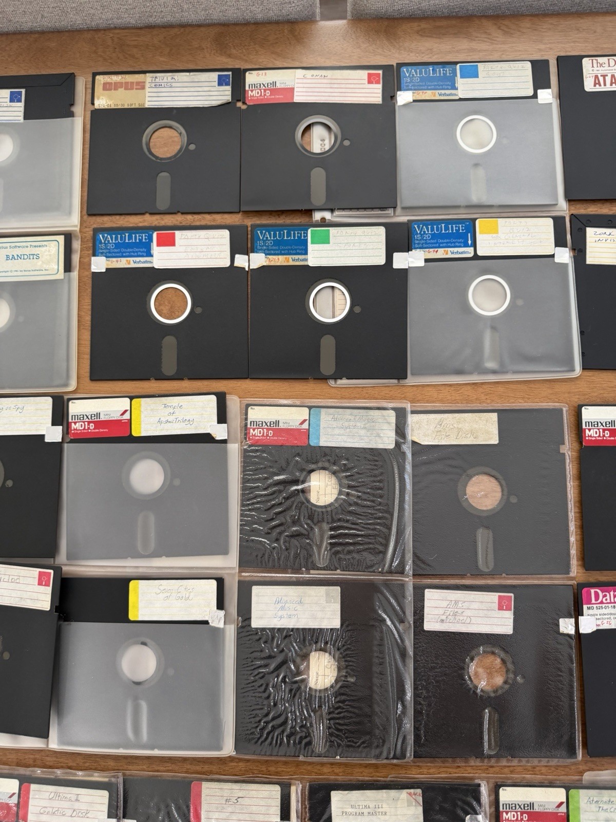 Vintage Atari 800 5.25″ Floppy Disk Lot of Over 100 Video Games, 109 Total Disks