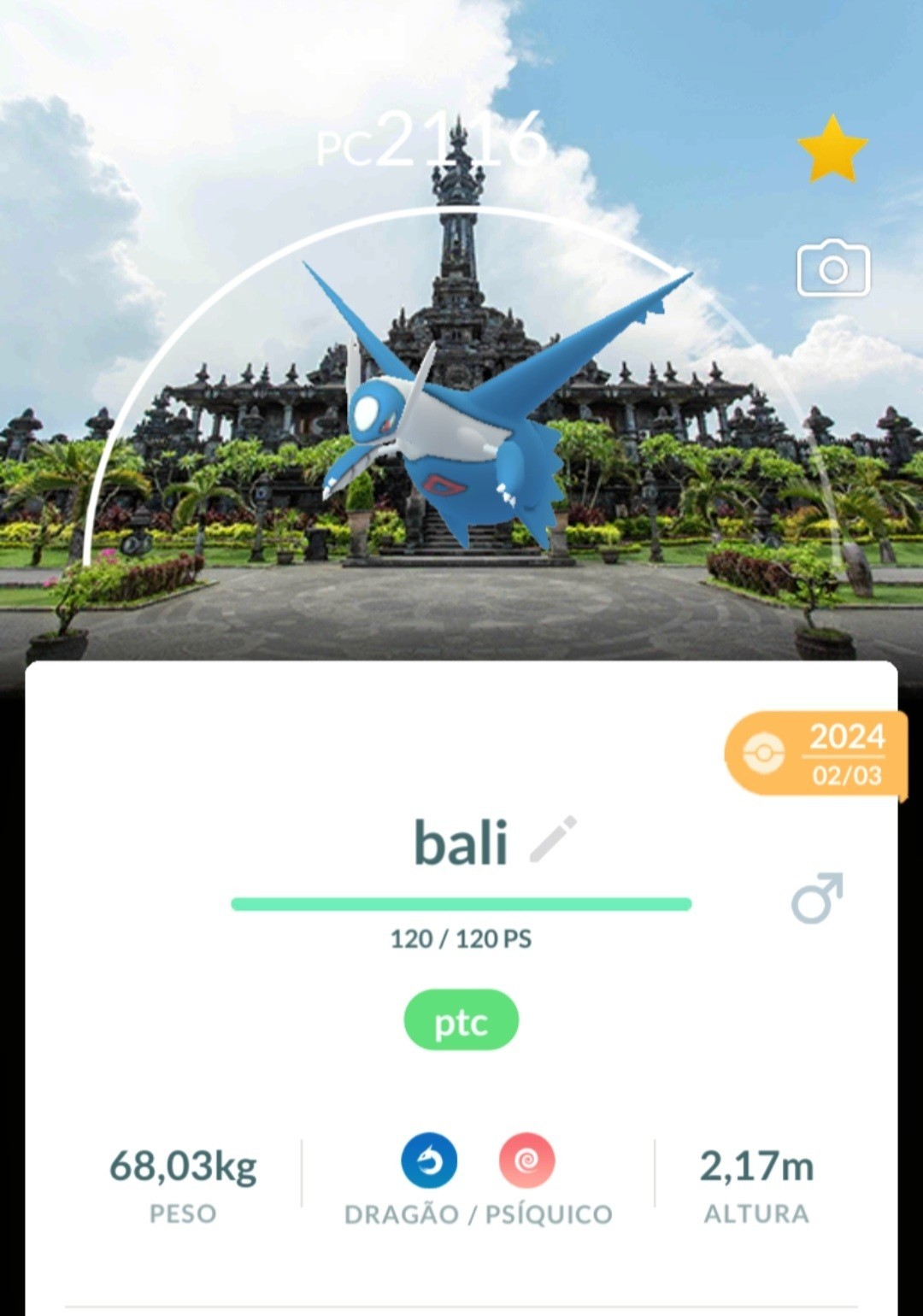 Pokémon Latios (Bali Background) Go