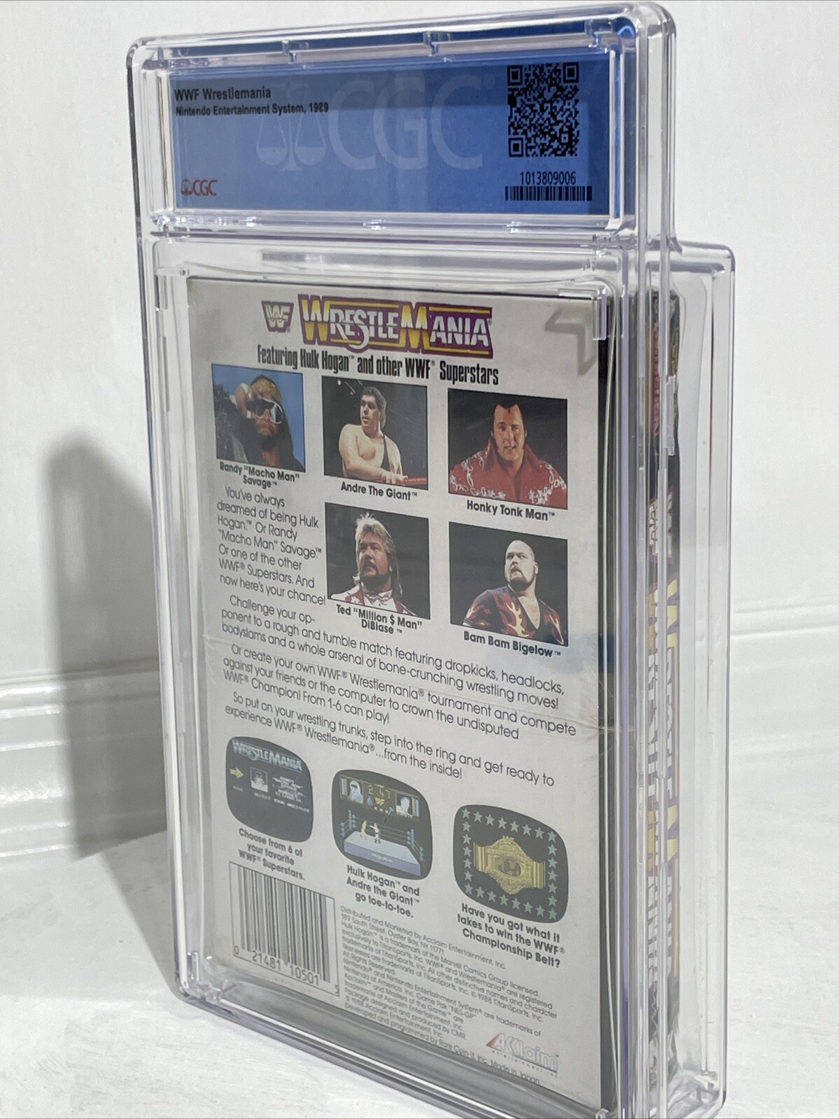Nintendo NES WWF Wrestlemania Oval SoQ TM USA CGC 9.2 B+ Sealed
