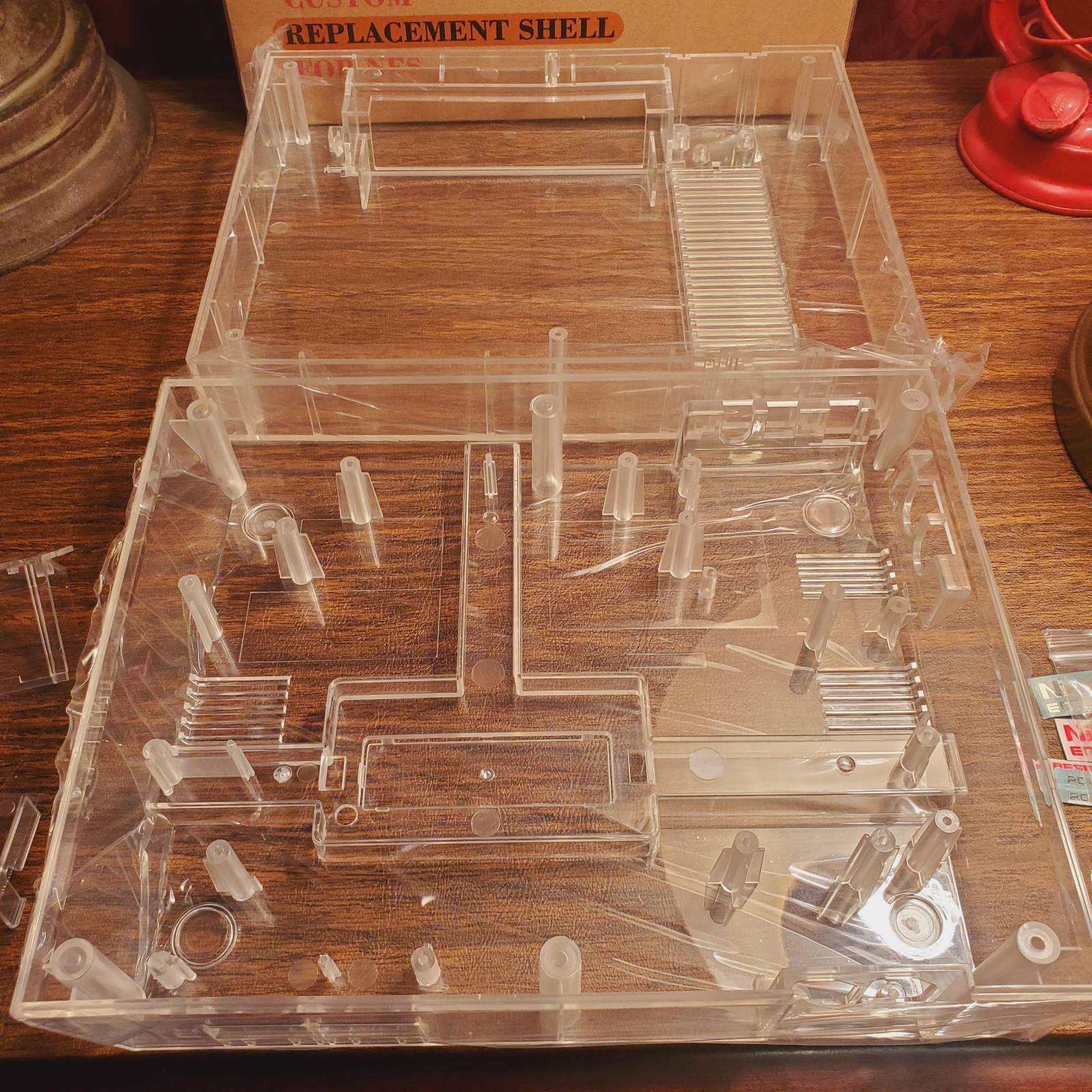 New Replacement Shell Case for NES TRANSPARENT CLEAR See Through ABS -SHELL ONLY