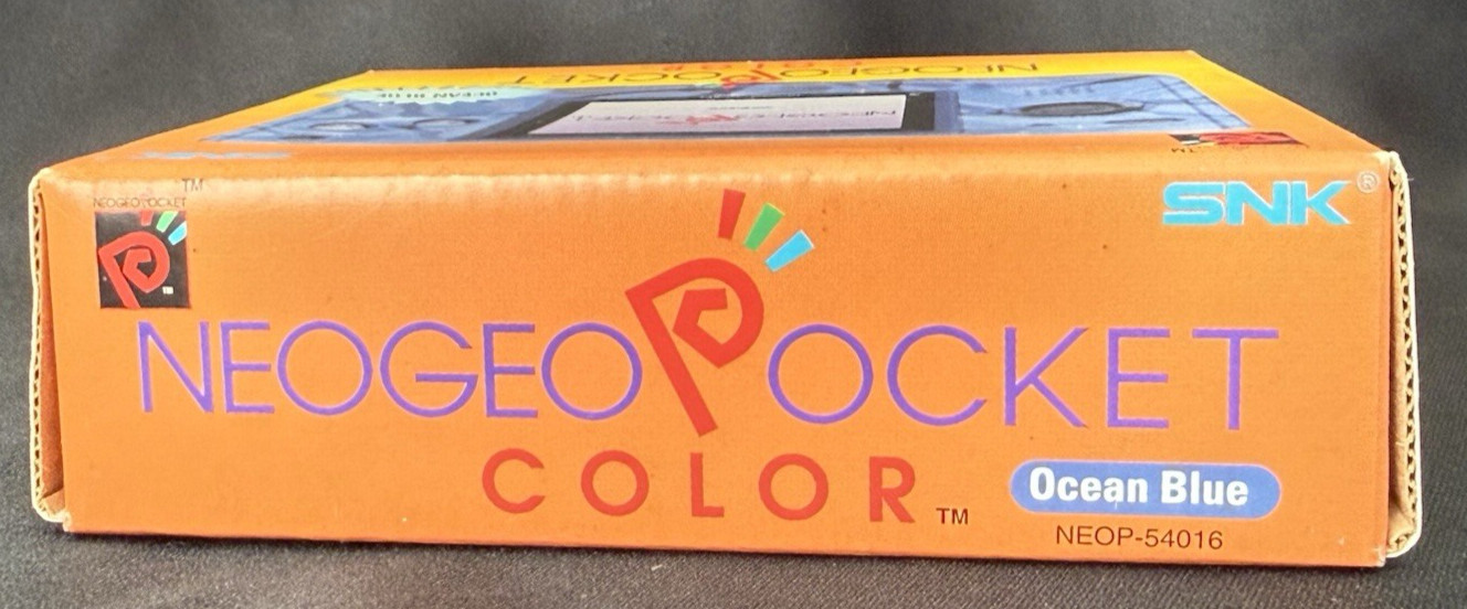 SNK Neo Geo Pocket Color Ocean Blue NEOP-54016 Console Box Manuals Tested Works