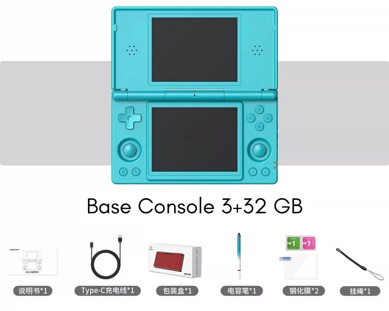 GAMMA OS – ANBERNIC RG DS Dual-Screen Retro Handheld Game Console 4″IPS Gift