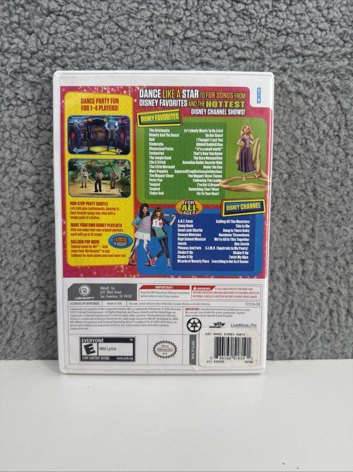 Just Dance: Disney Party (Nintendo Wii, 2012) COMPLETE CIB w/Manual Tested