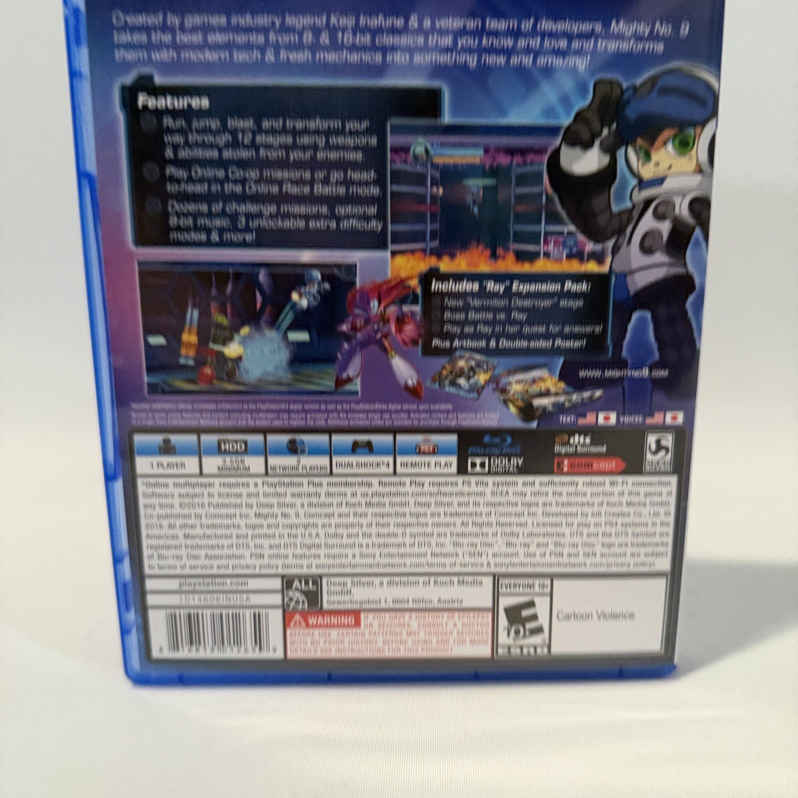 Mighty No. 9 PS4 Sony Deep Silver Action Platformer Side Scroller Video Game CIB