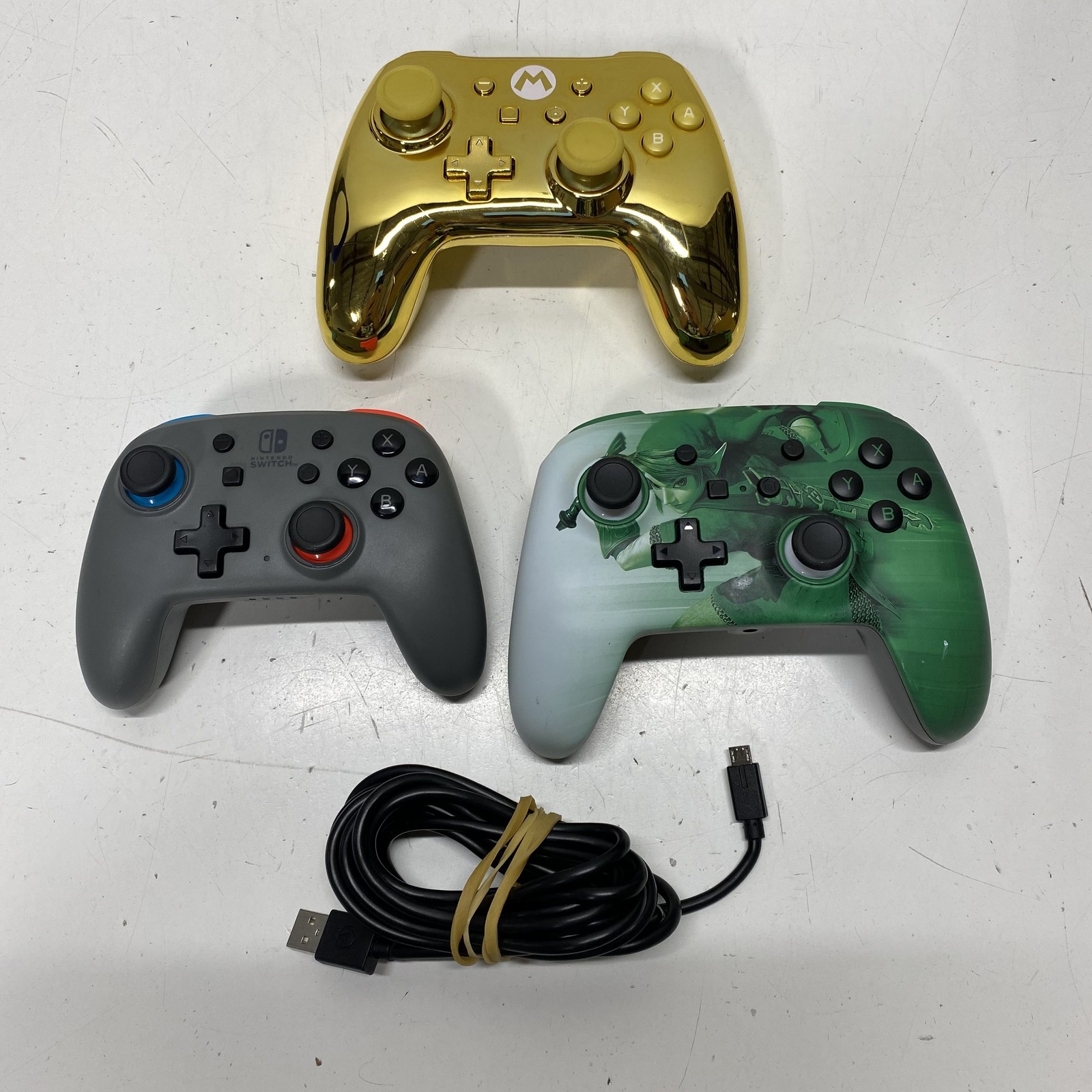 Lot of 3 Assorted PowerA Nintendo Switch Controllers TESTED