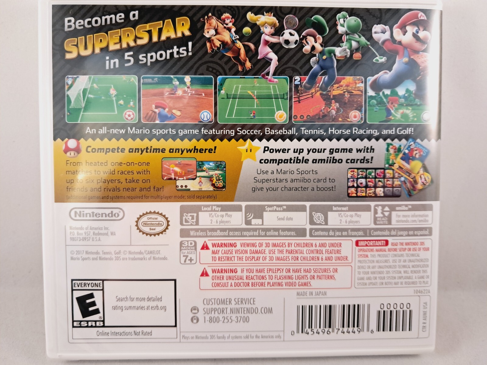 Mario Sports Superstars w/ Amiibo card (Nintendo 3DS) US Ver. Sealed Brand New!
