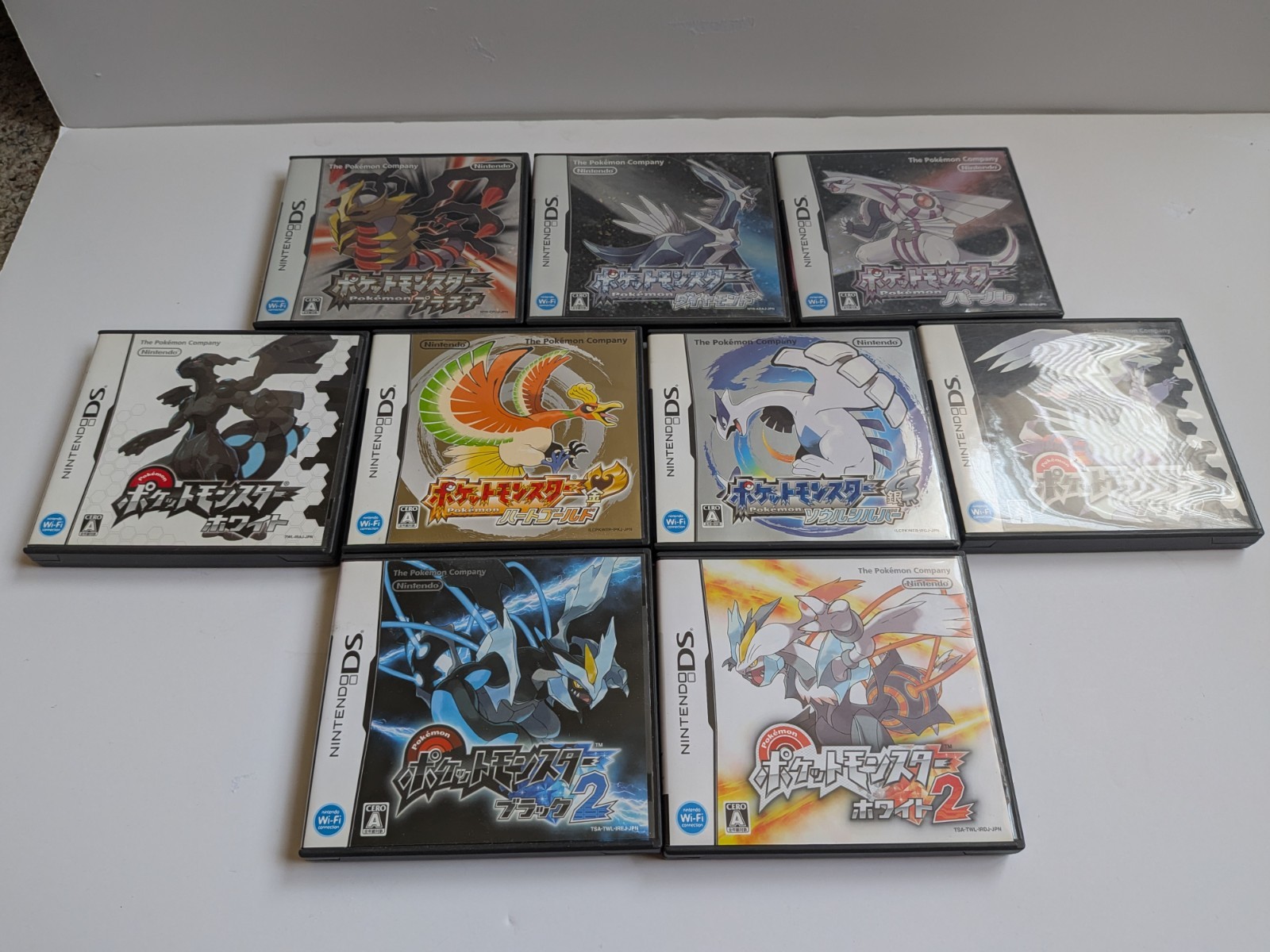 Pokemon Diamond Pearl Platinum Gold Silver Black White 9 set DS JP w/Box Tested