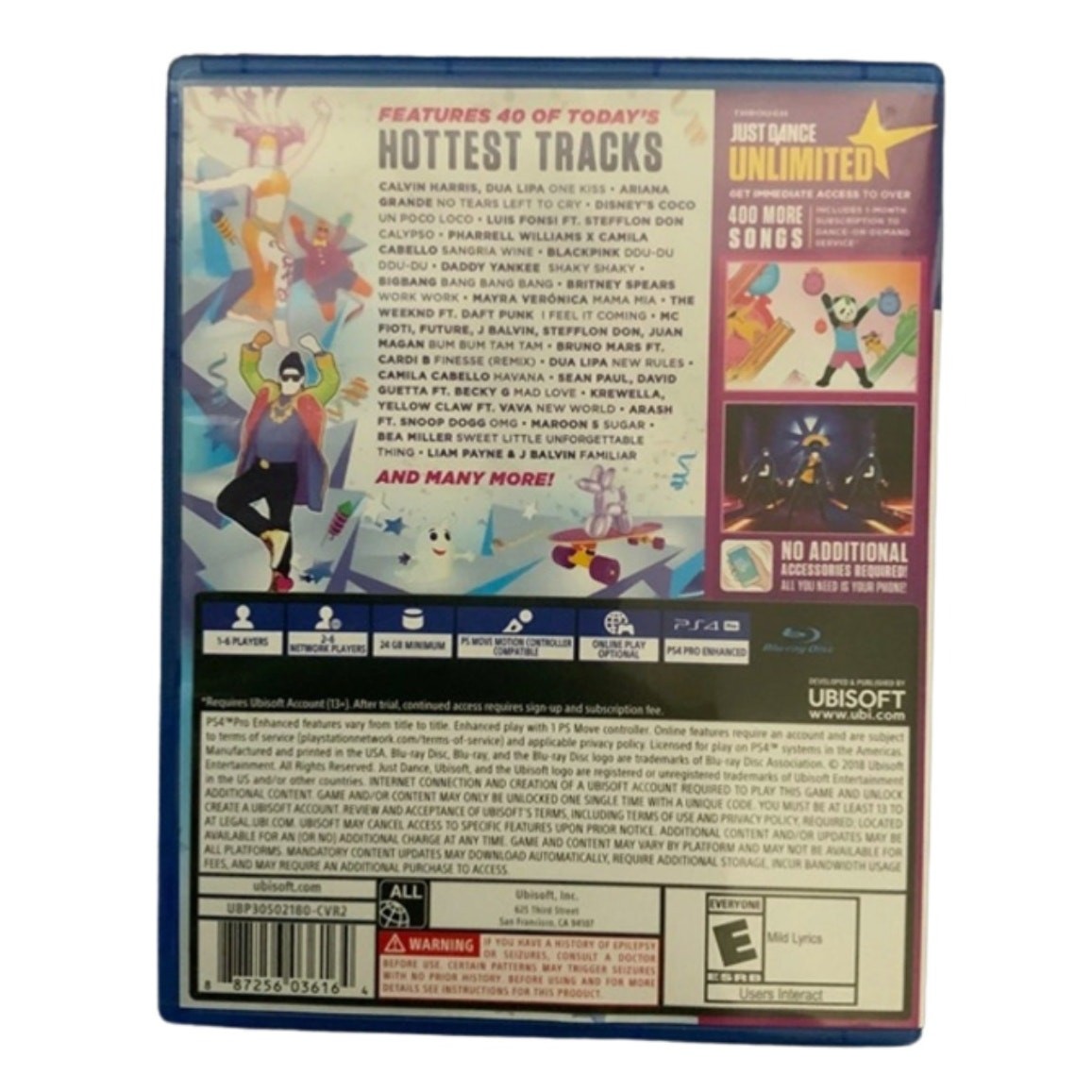 Just Dance 2019 PS4 Game Complete w/ Case Ubisoft PlayStation 4 USED