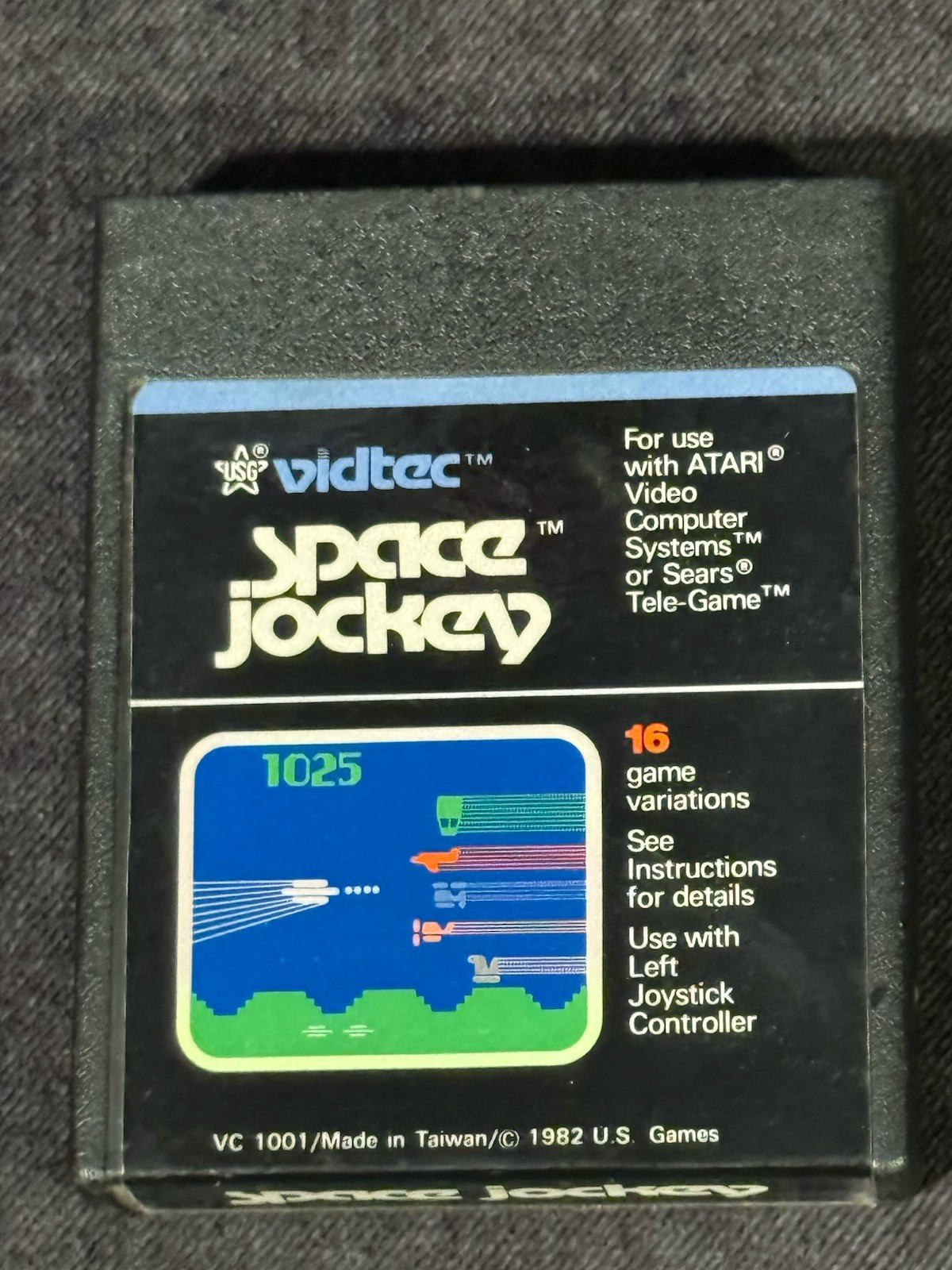Space Jockey (Atari 2600, 1982) By Vidtec Cartridge & Manual Tested Working