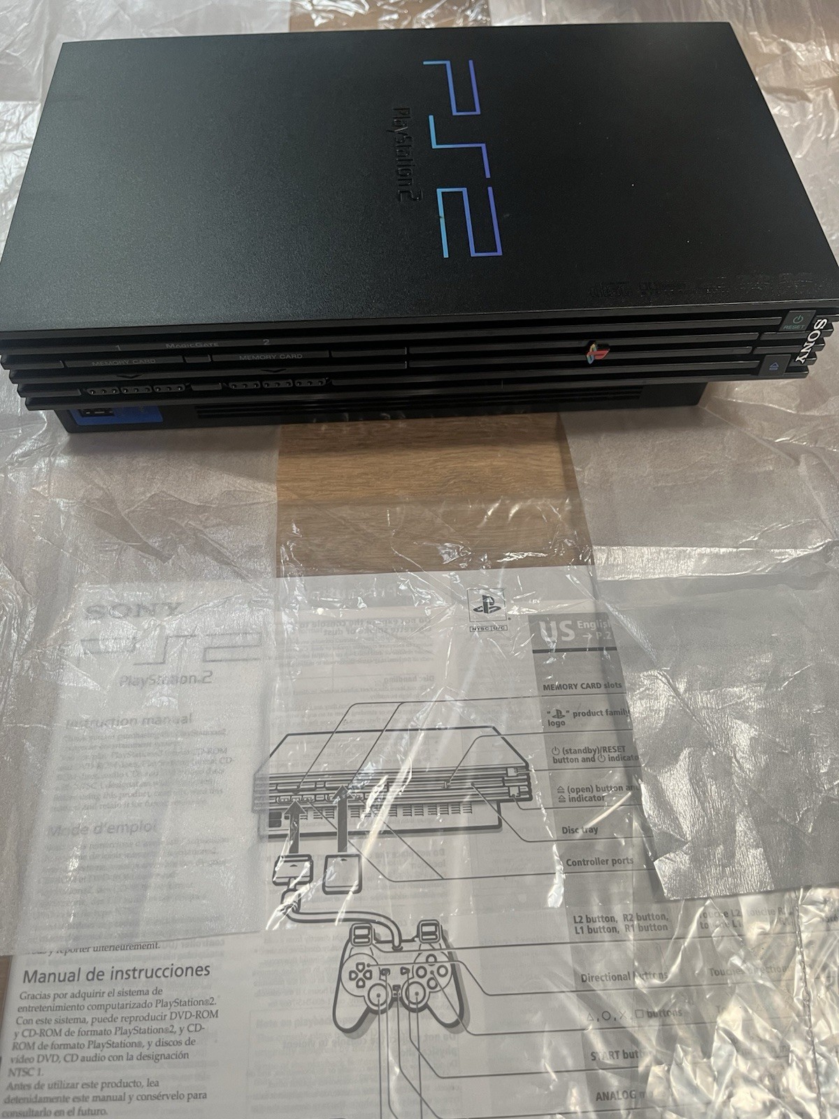 New In Box Unused! – Sony Playstation 2 PS2 Black Game Console With Games