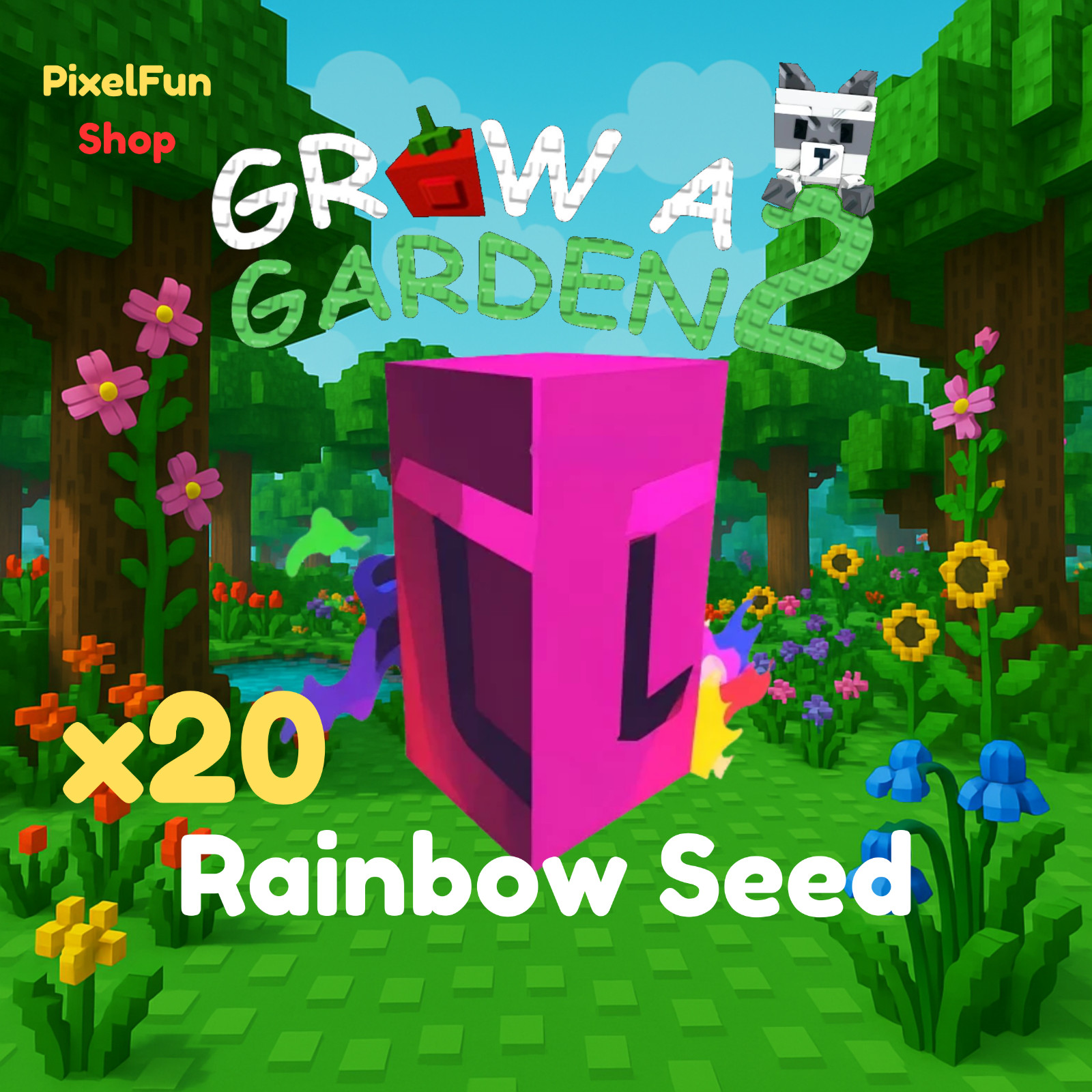 x20 Rainbow Seed – 🪴Grow A Garden 2 🪴 (GAG2) Roblox | FAST DELIVERY