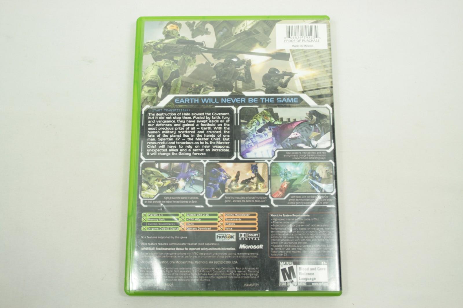 Halo 2 Xbox Original Game CIB 2004 1st Print Complete + Manual & Soundtrack Ad
