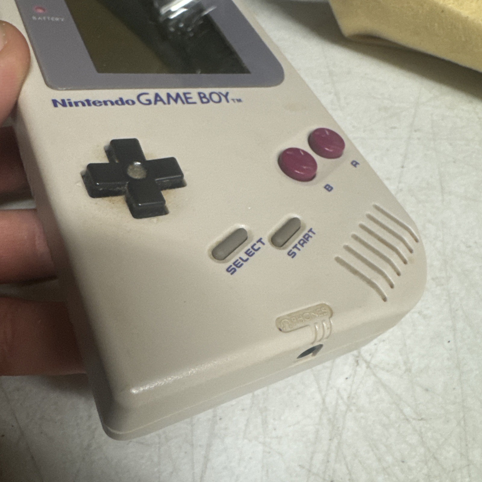 Nintendo Game Boy DMG-01 Original Gray Handheld 1989 Working + Tetris, paperboy