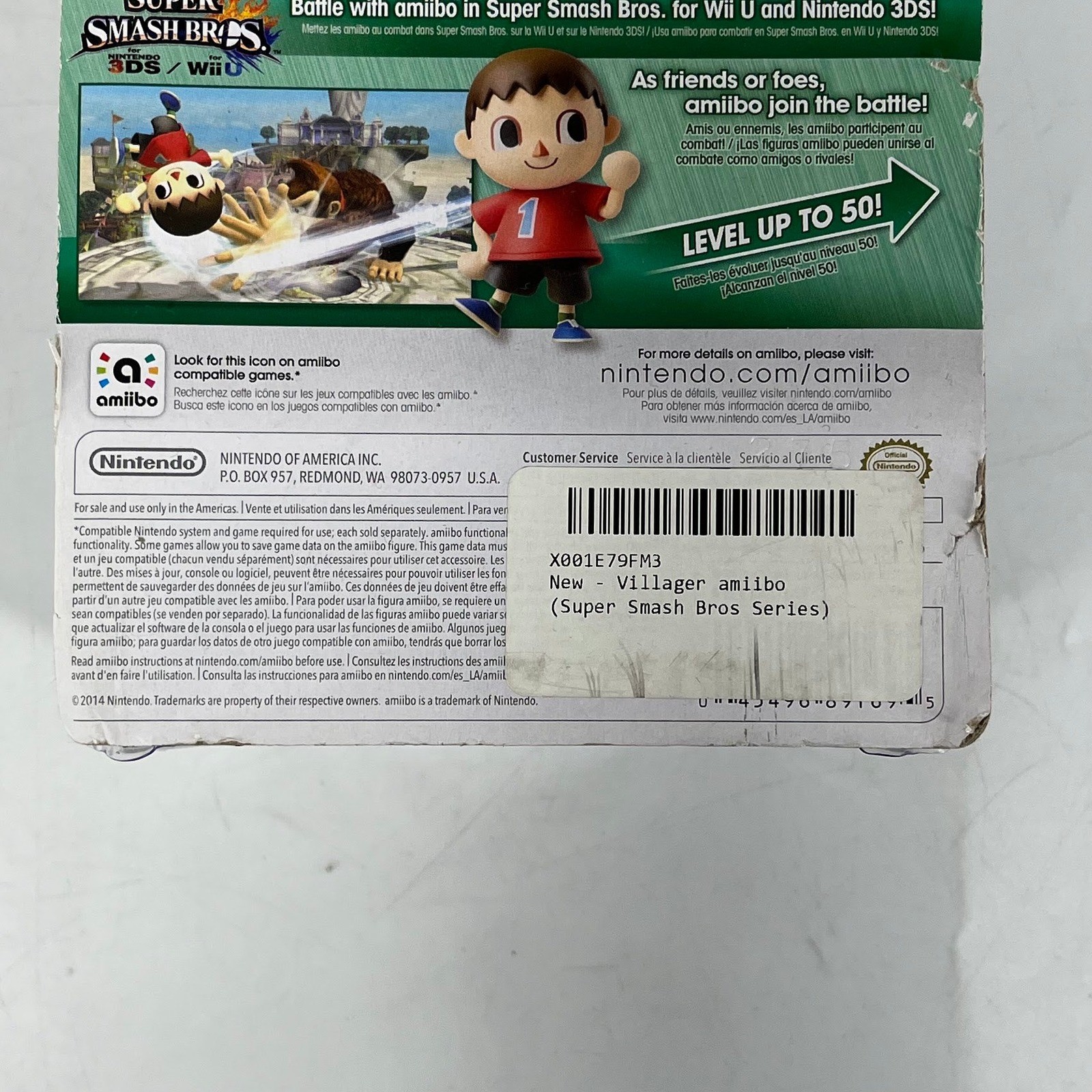 Nintendo Villager amiibo Super Smash Bros Series Animal Crossing 2014 NEW